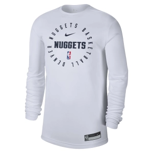 2024-25 Nuggets Legend On-Court Practice Long Sleeve T-Shirt - White