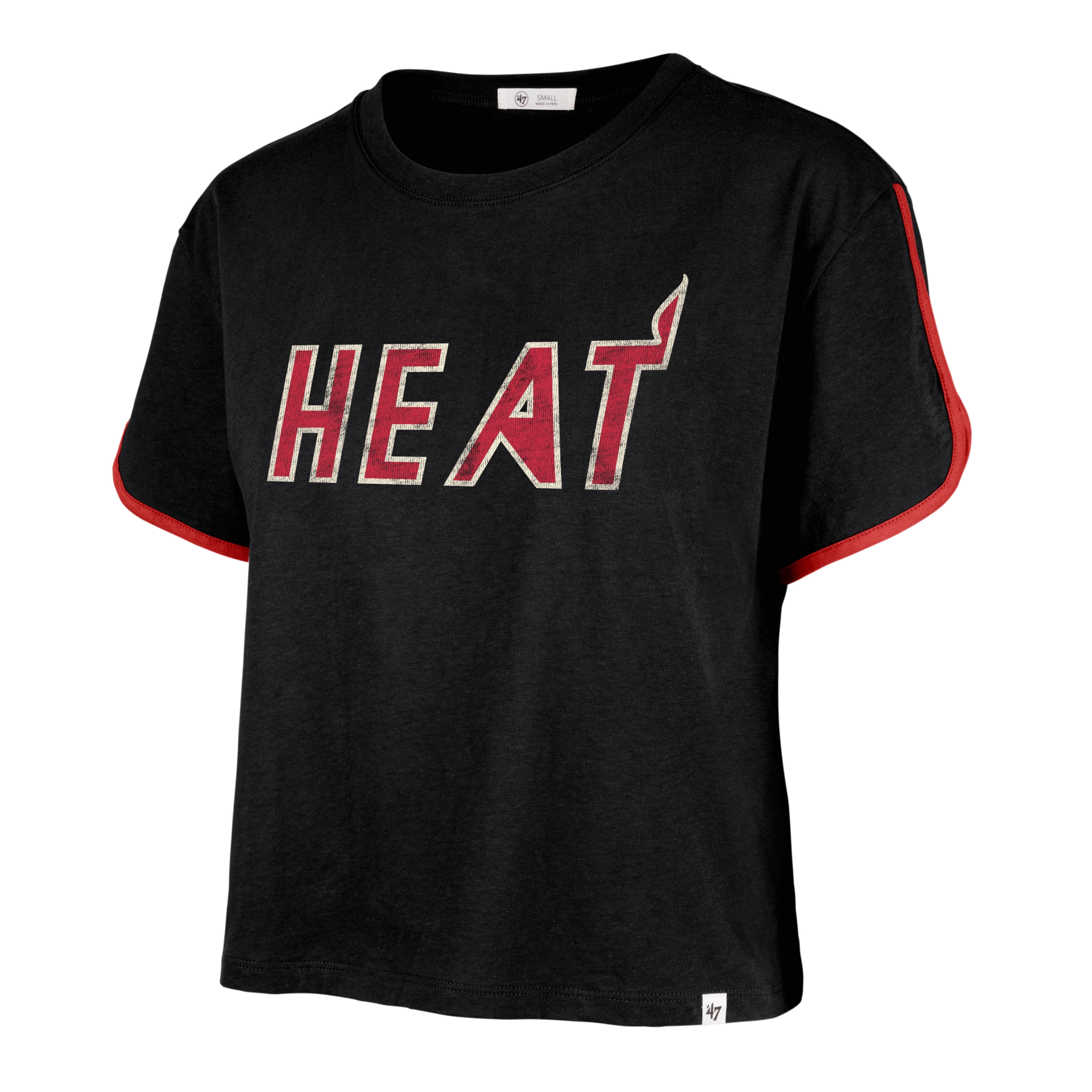'47 Brand Miami HEAT Wordmark Women's Crop Tee