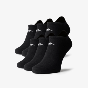 6-Pack No Show Sport Socks | Black