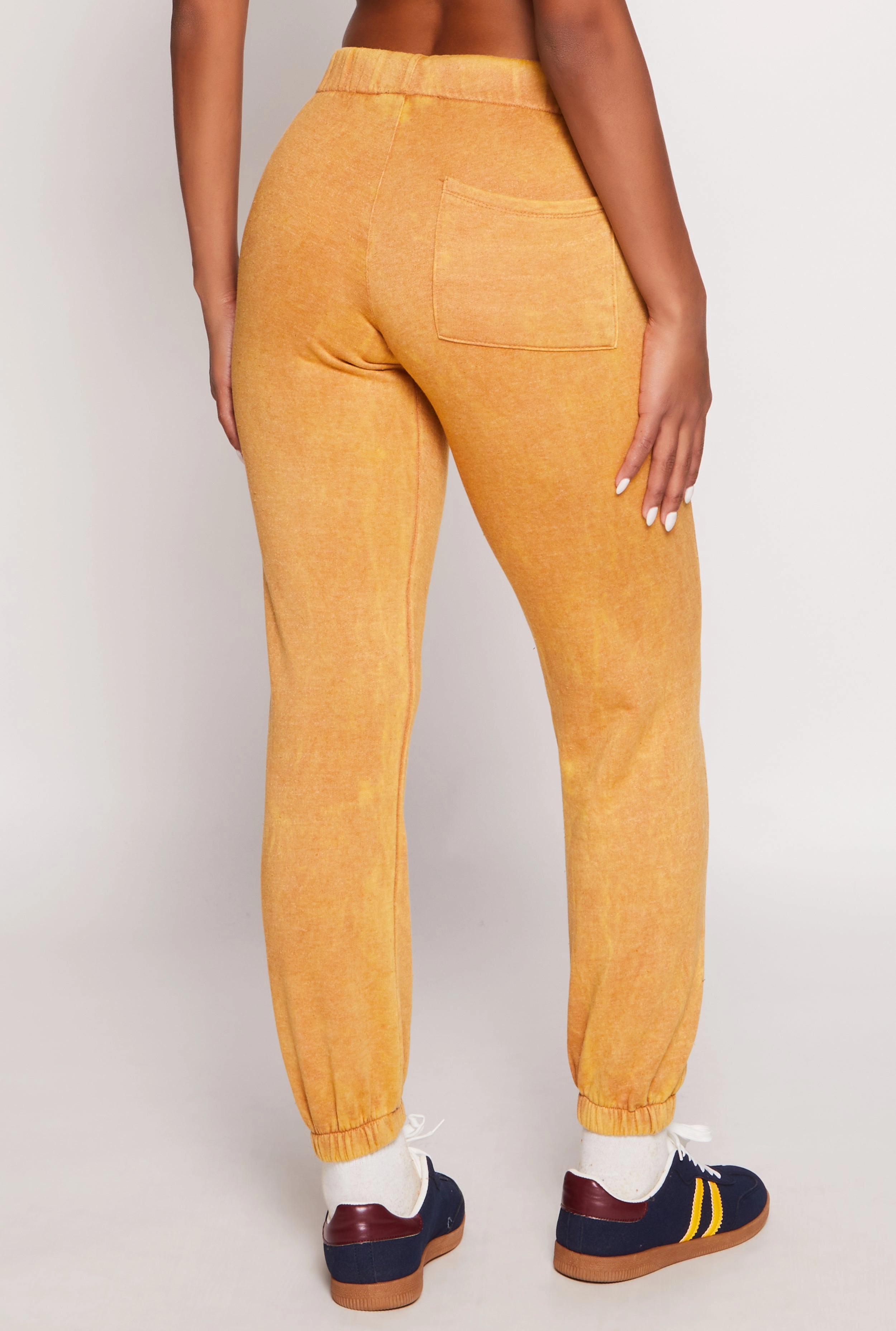 Acid Wash Fleece Drawstring Joggers