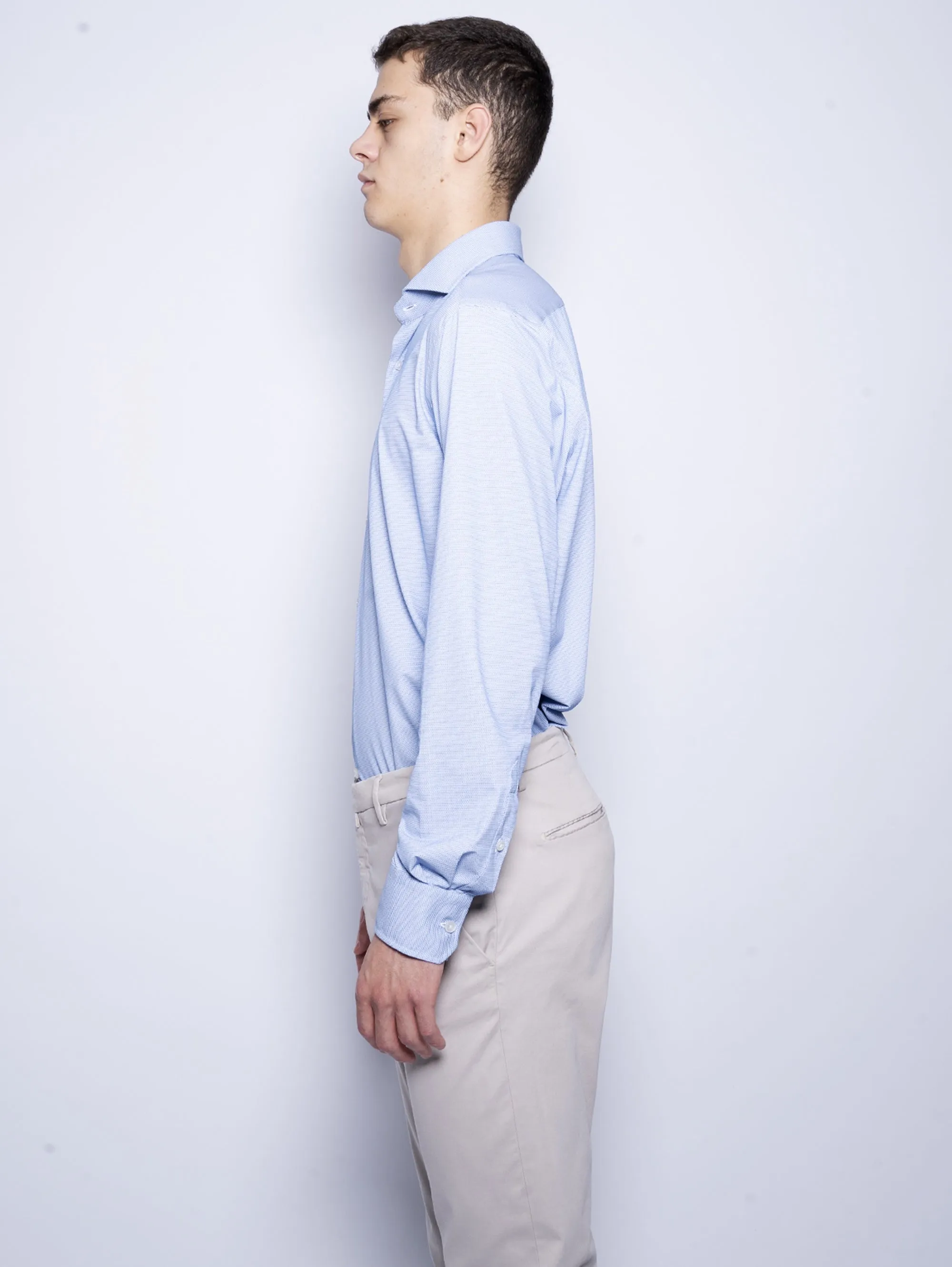 Active Shirt Micro Patterned Light Blue