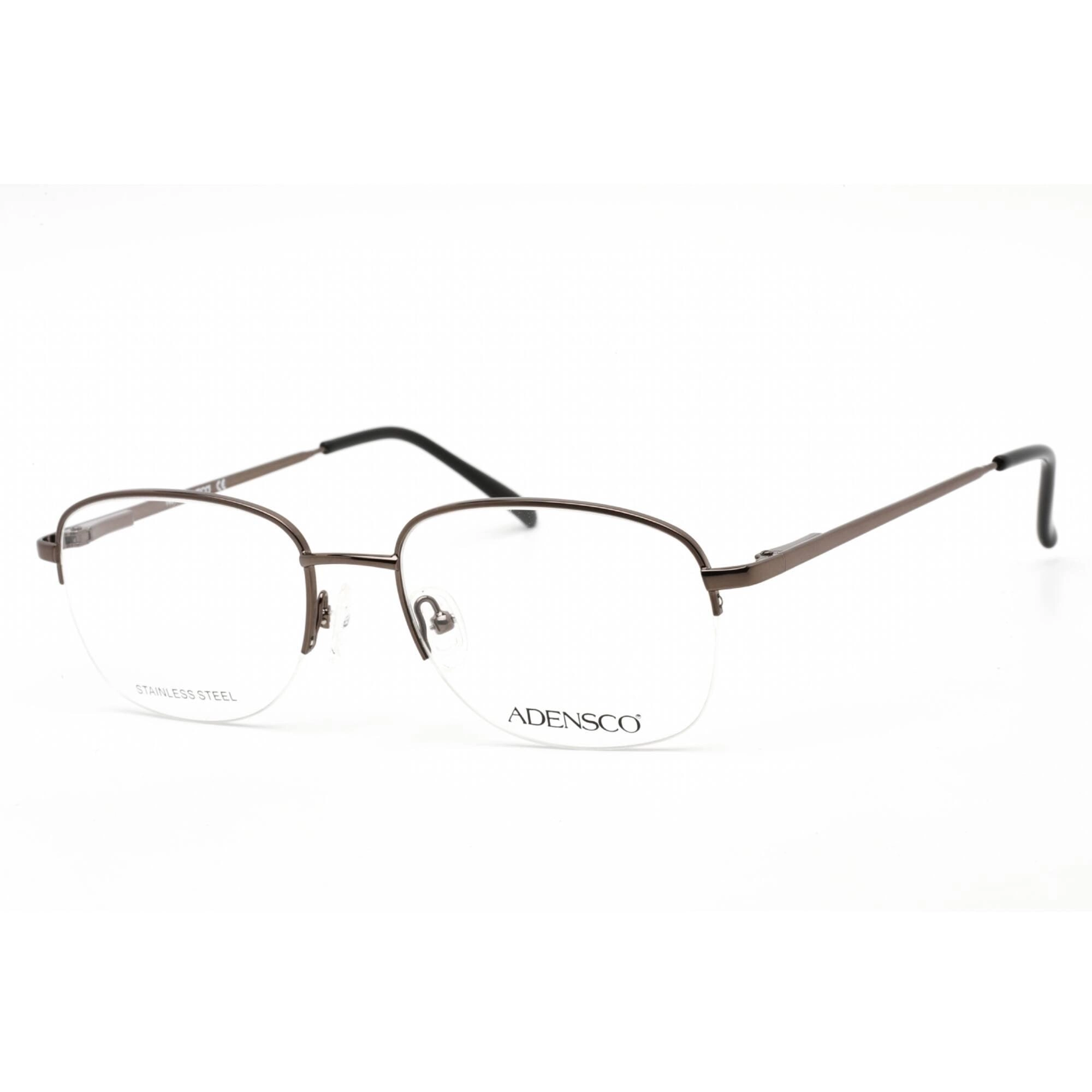 Adensco Men's Eyeglasses - Half Rim Gunmetal Stainless Steel Frame | Bill/N 03WK 00