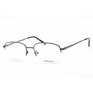 Adensco Men's Eyeglasses - Half Rim Gunmetal Stainless Steel Frame | Bill/N 03WK 00