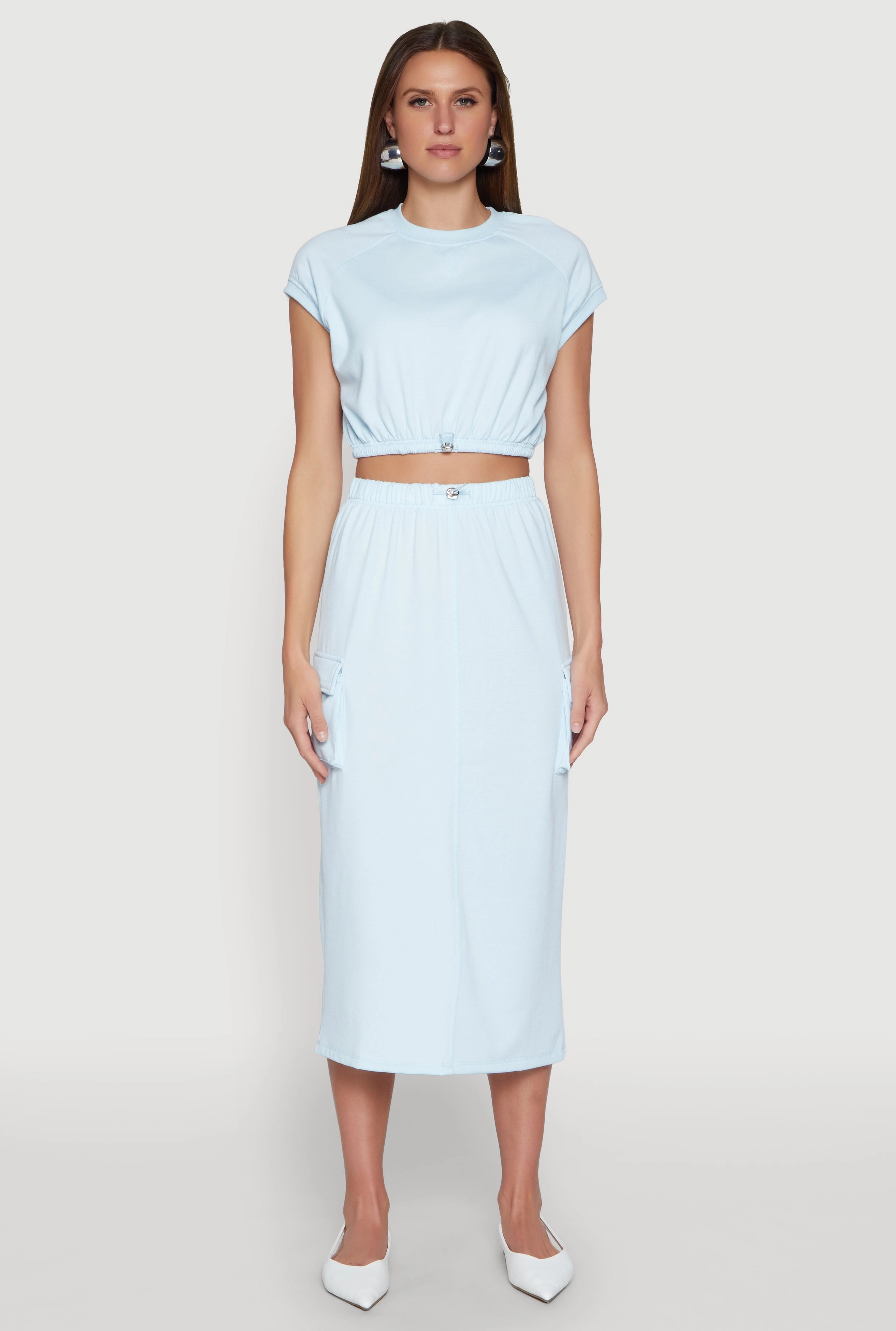 Almost Famous Fleece Cargo Skirt