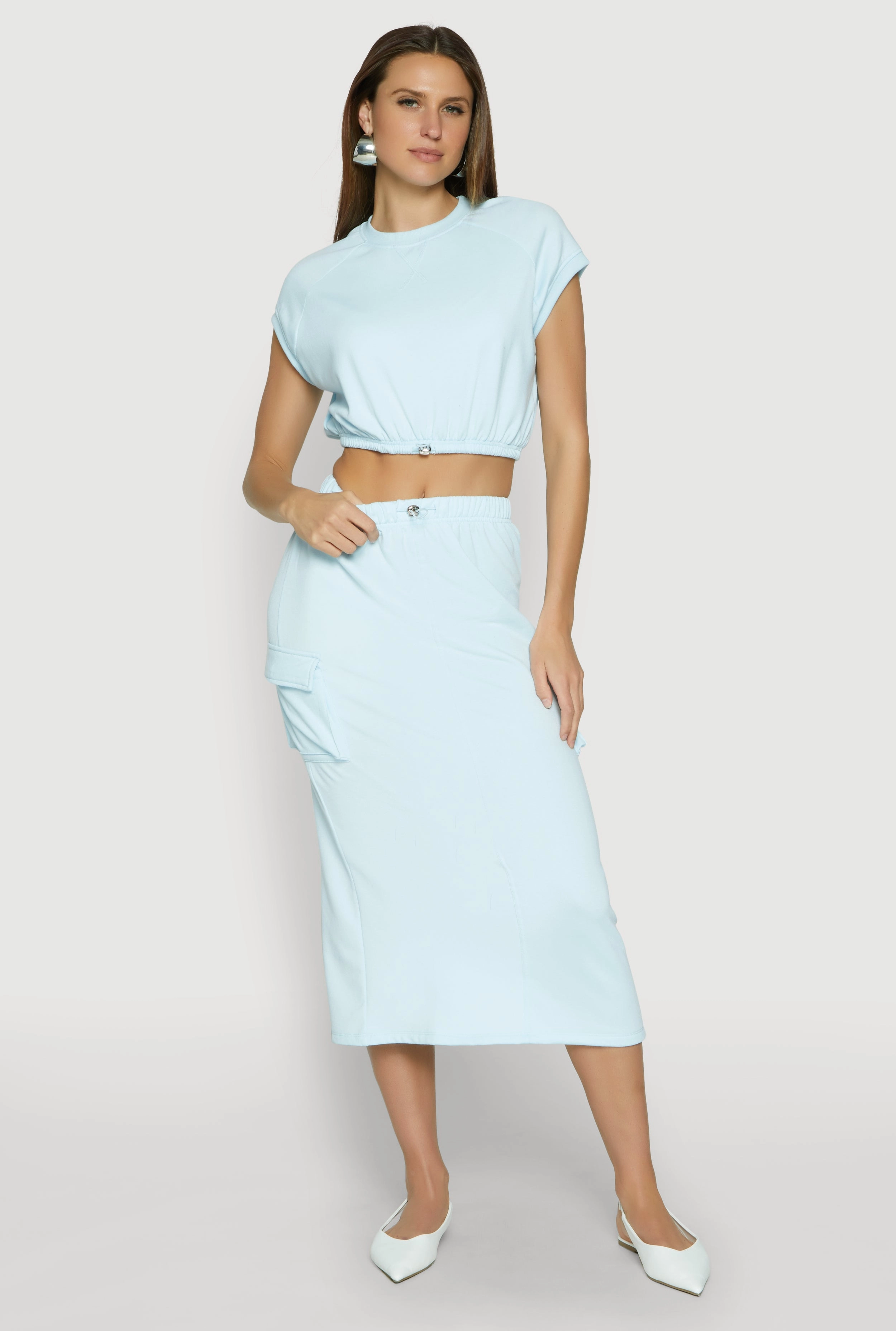 Almost Famous Fleece Cargo Skirt