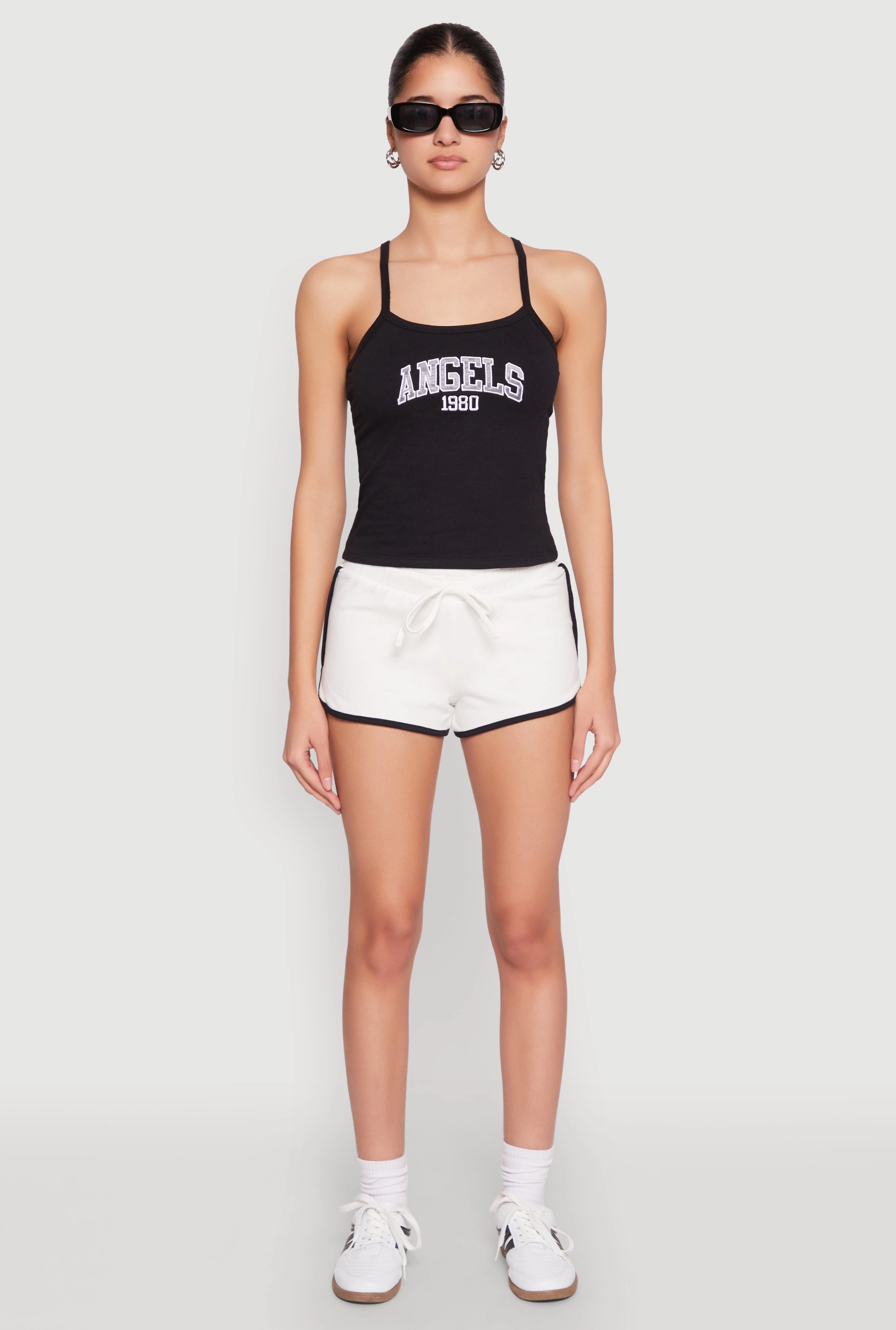 Almost Famous Graphic Print Cropped Cami