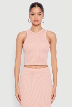 Almost Famous Ribbed Knit Racerback Tank Top