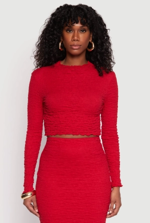 Almost Famous Textured Knit Crop Top