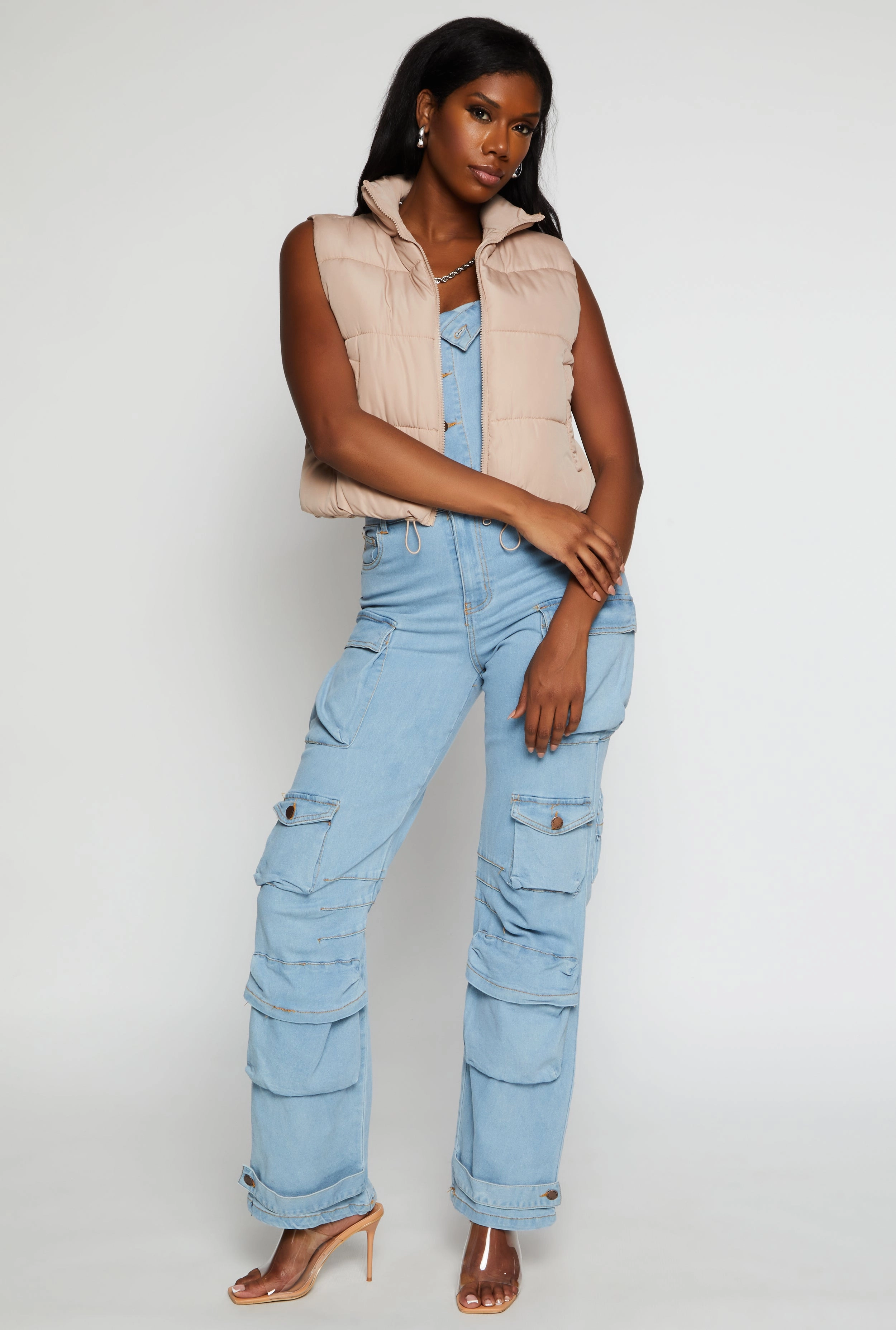 Almost Famous Zip Front Puffer Vest