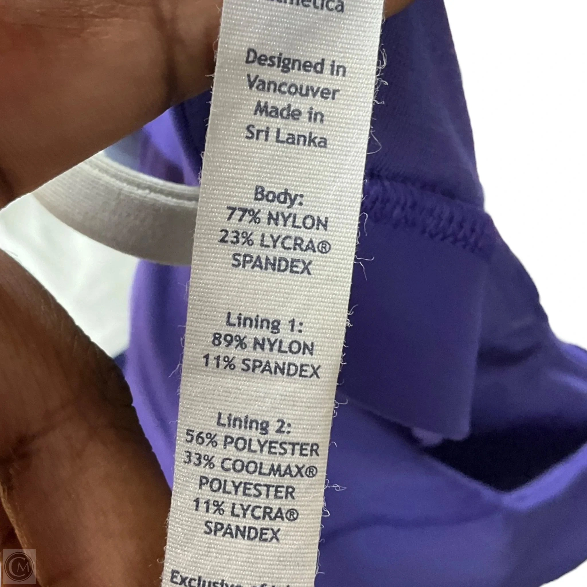 Athletic Bra By Lululemon In Purple, Size: 6