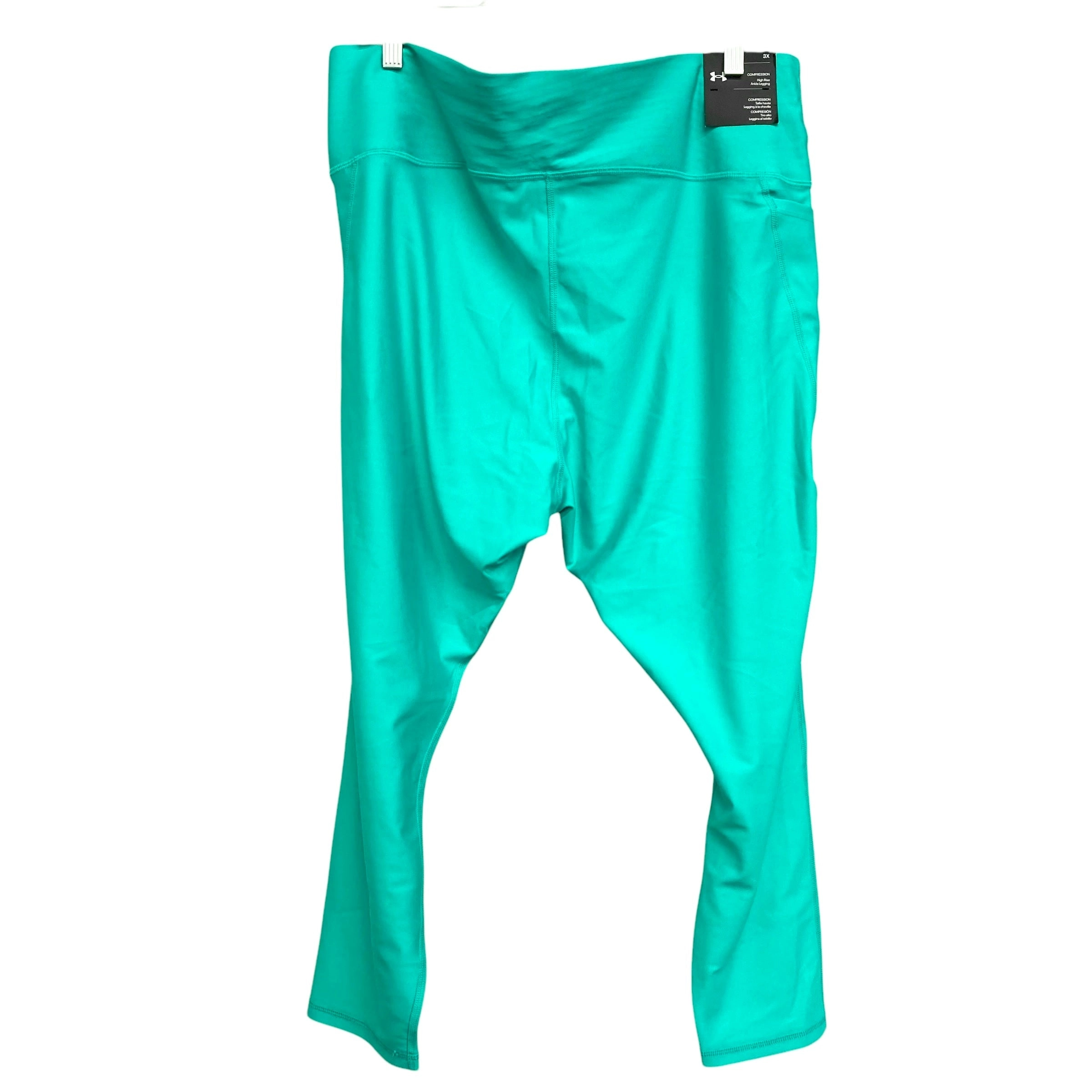 Athletic Leggings By Under Armour In Green, Size:3X