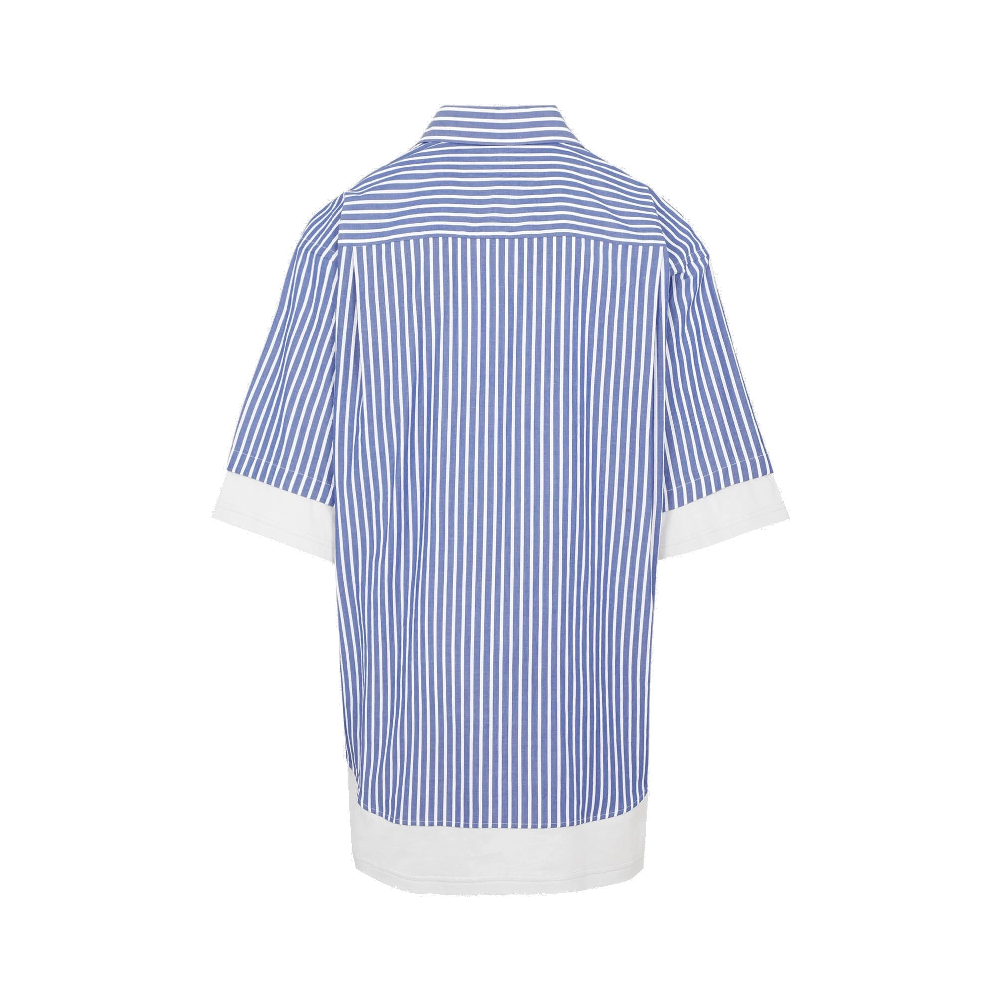 Balenciaga Striped Layered Short-Sleeved Shirt