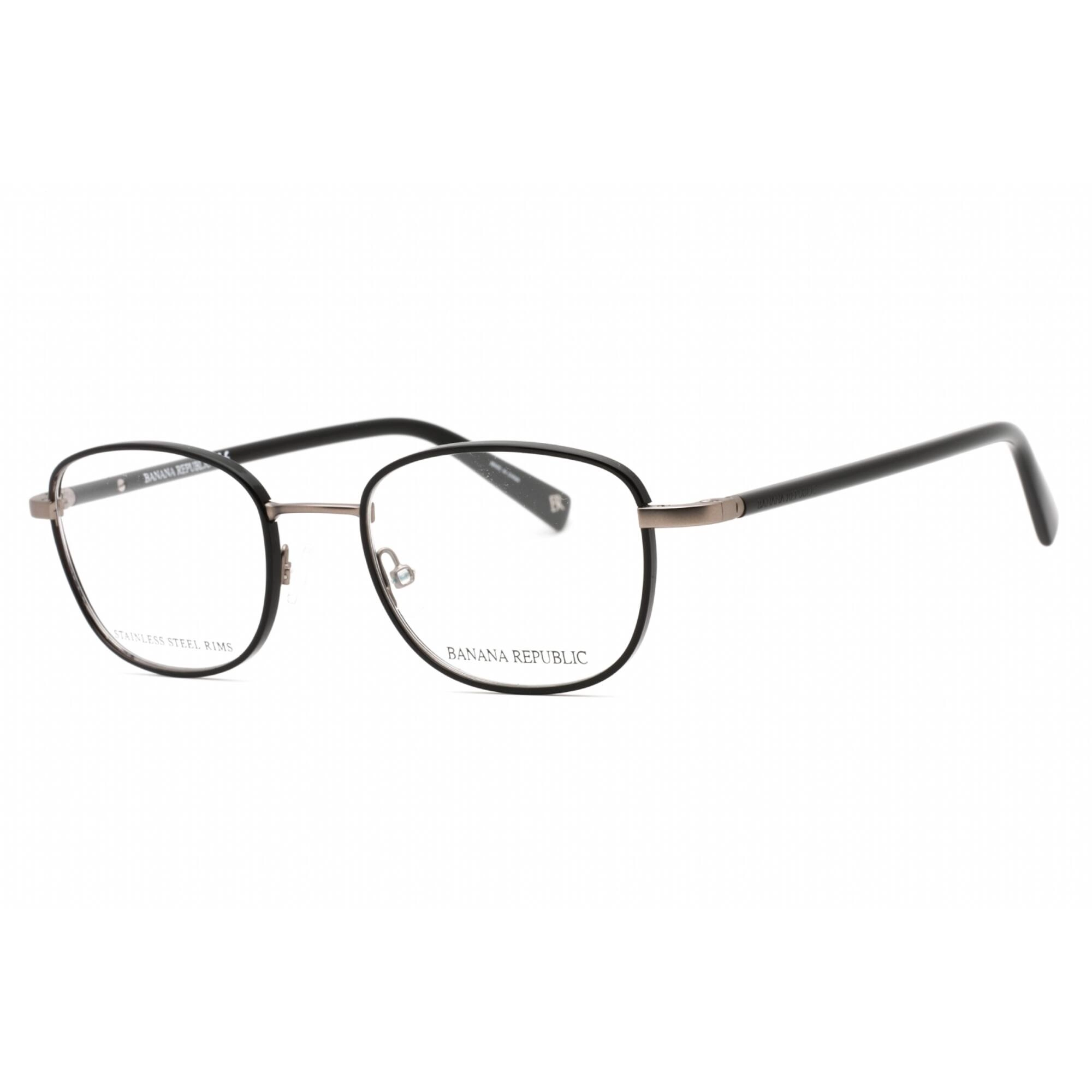 Banana Republic Men's Eyeglasses - Black Oval Full Rim Metal Frame | IRA 0807 00