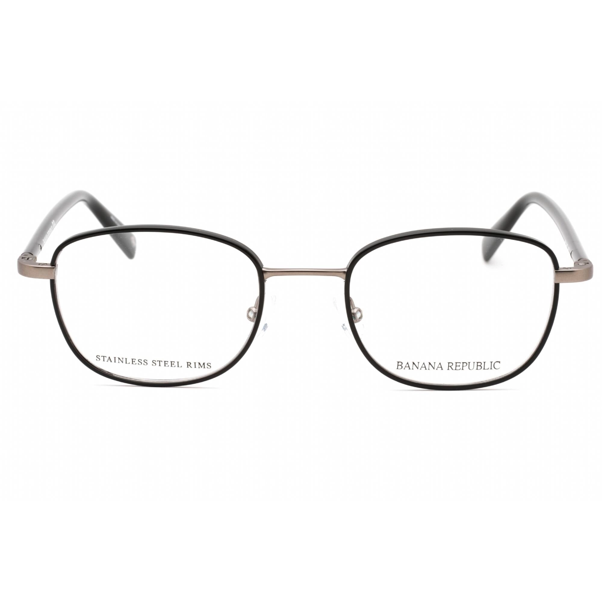 Banana Republic Men's Eyeglasses - Black Oval Full Rim Metal Frame | IRA 0807 00