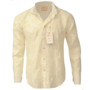 Bergamo Elegant M-1820 Full Sleeve Sport Shirt - Cream