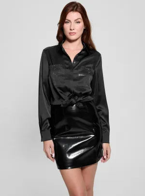 Black Marguerite Hotfix Shirt