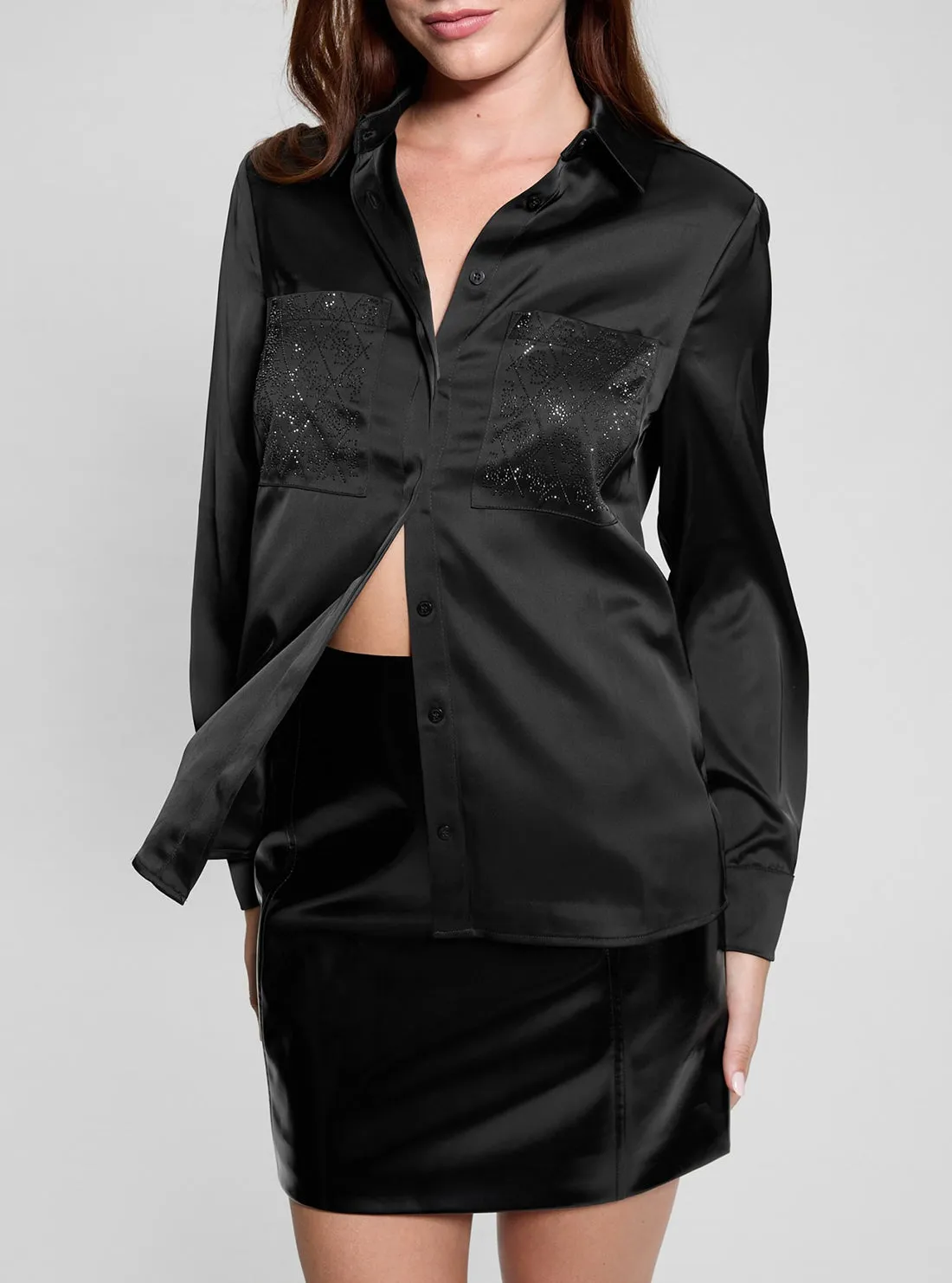 Black Marguerite Hotfix Shirt