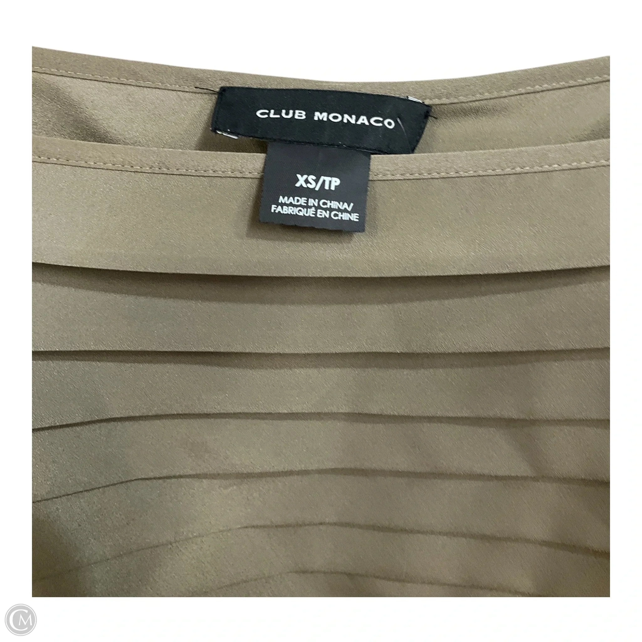 Blouse Sleeveless By Club Monaco In Green, Size: Xs
