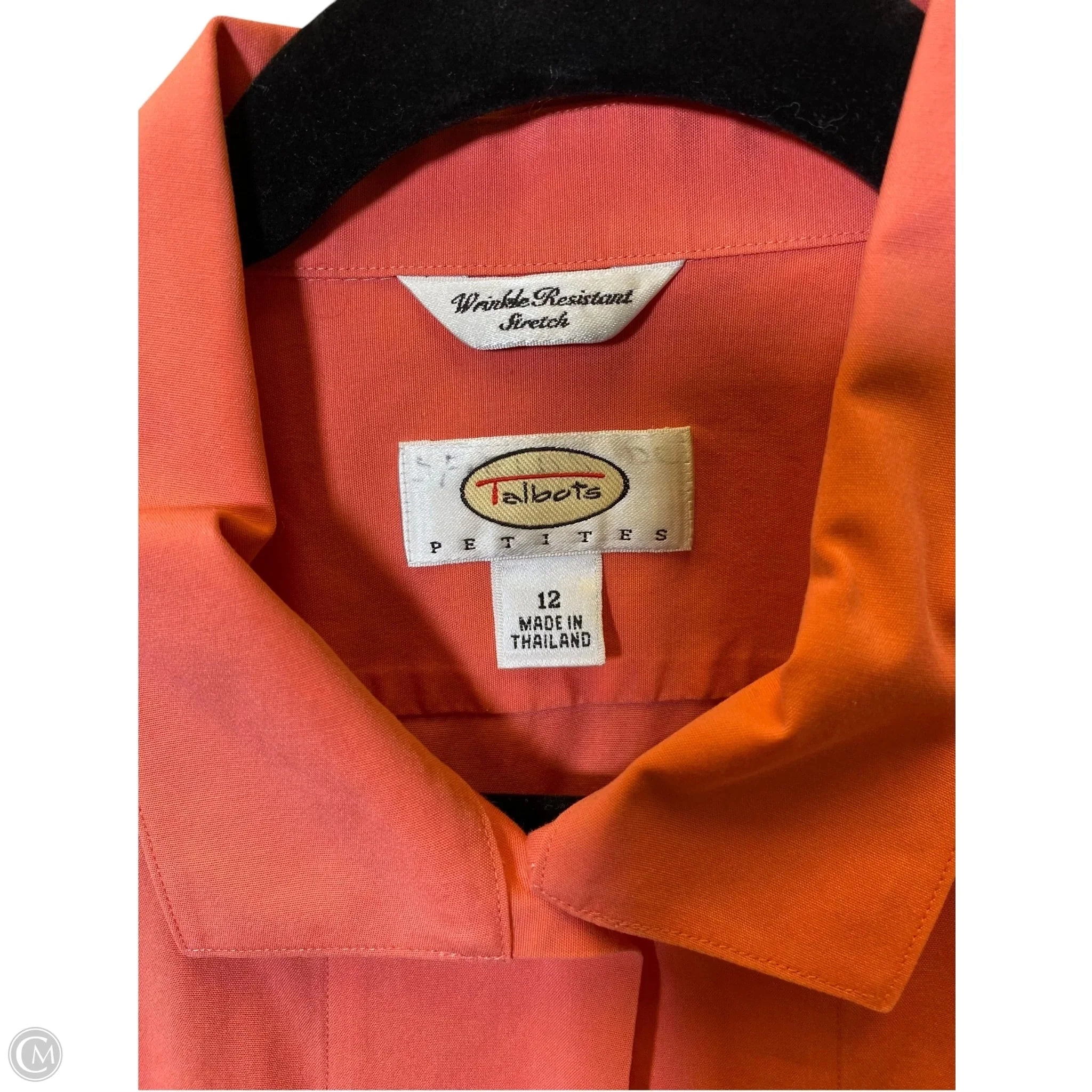 Blouse Sleeveless By Talbots In Orange, Size: 12