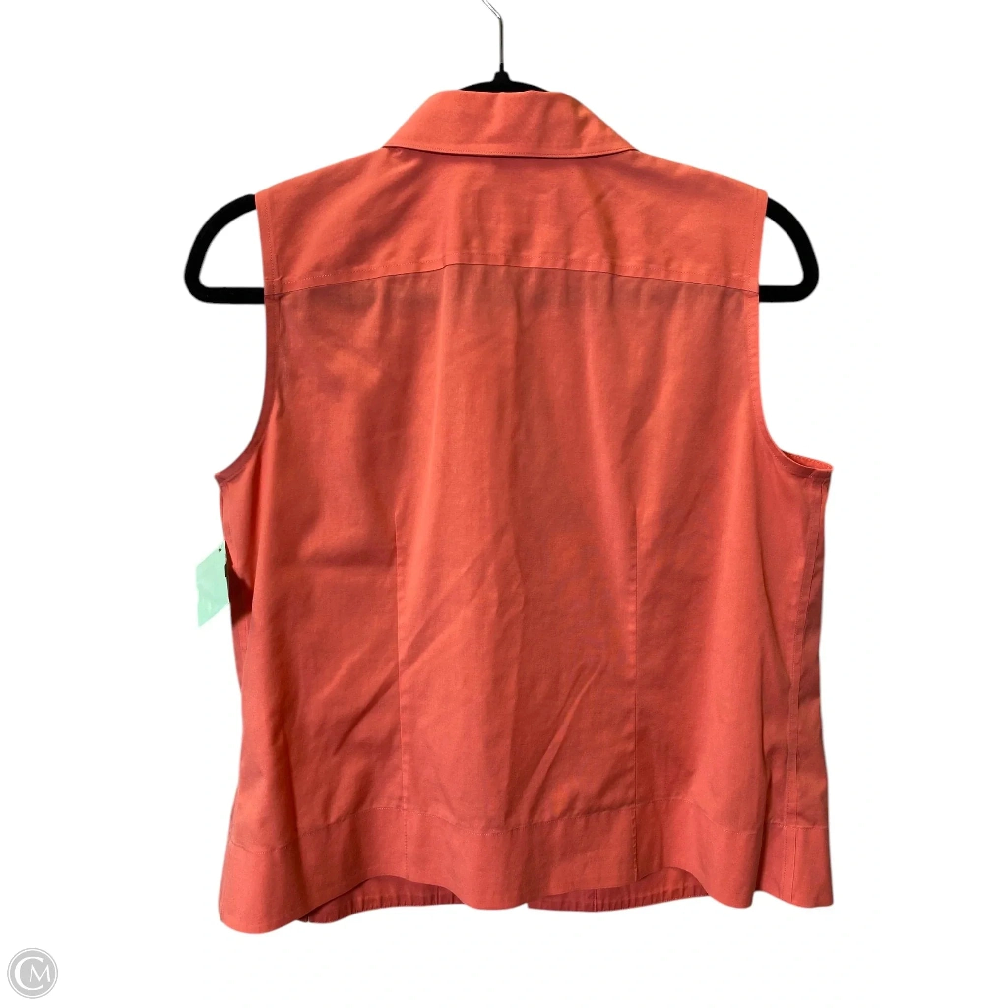 Blouse Sleeveless By Talbots In Orange, Size: 12