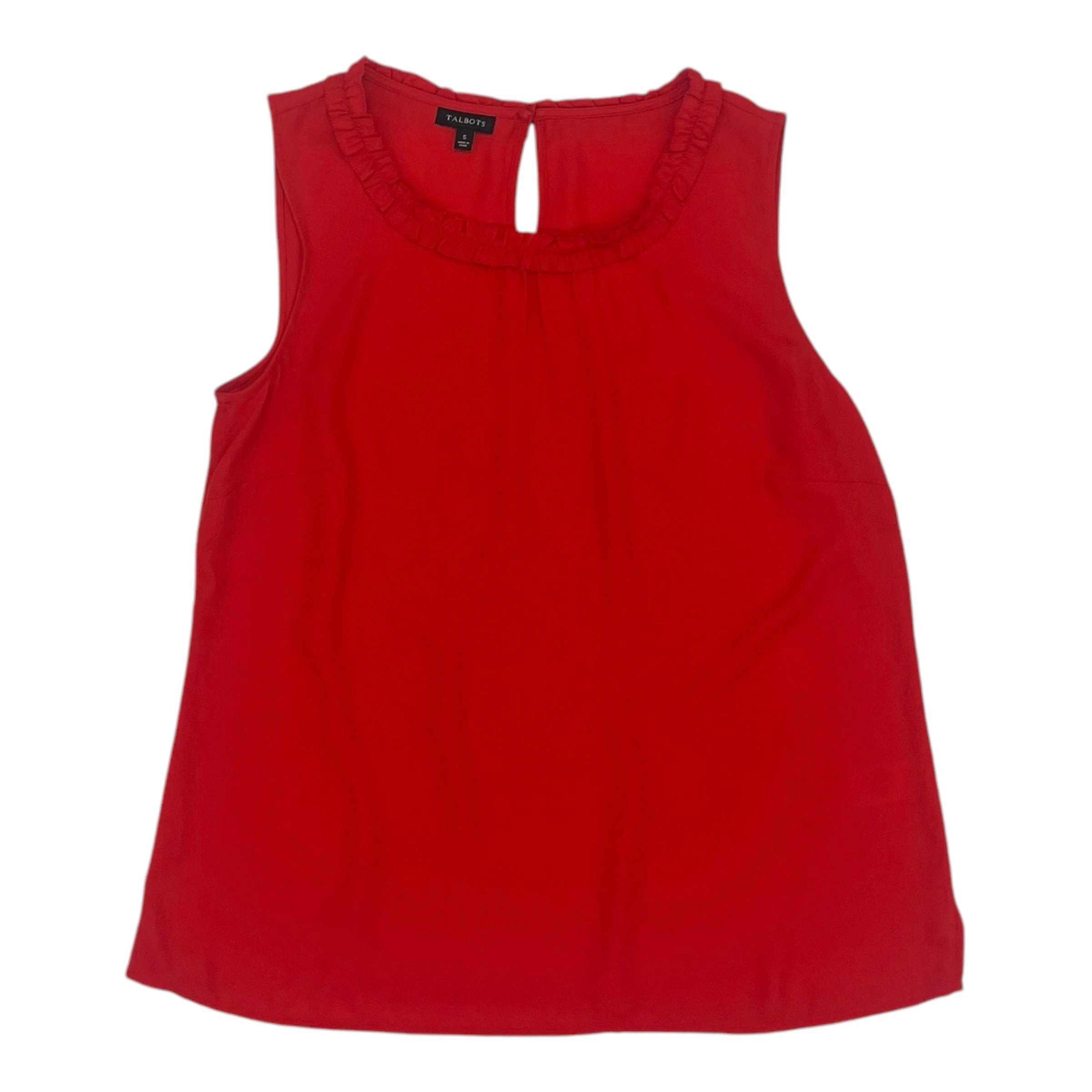 Blouse Sleeveless By Talbots In Red, Size:S