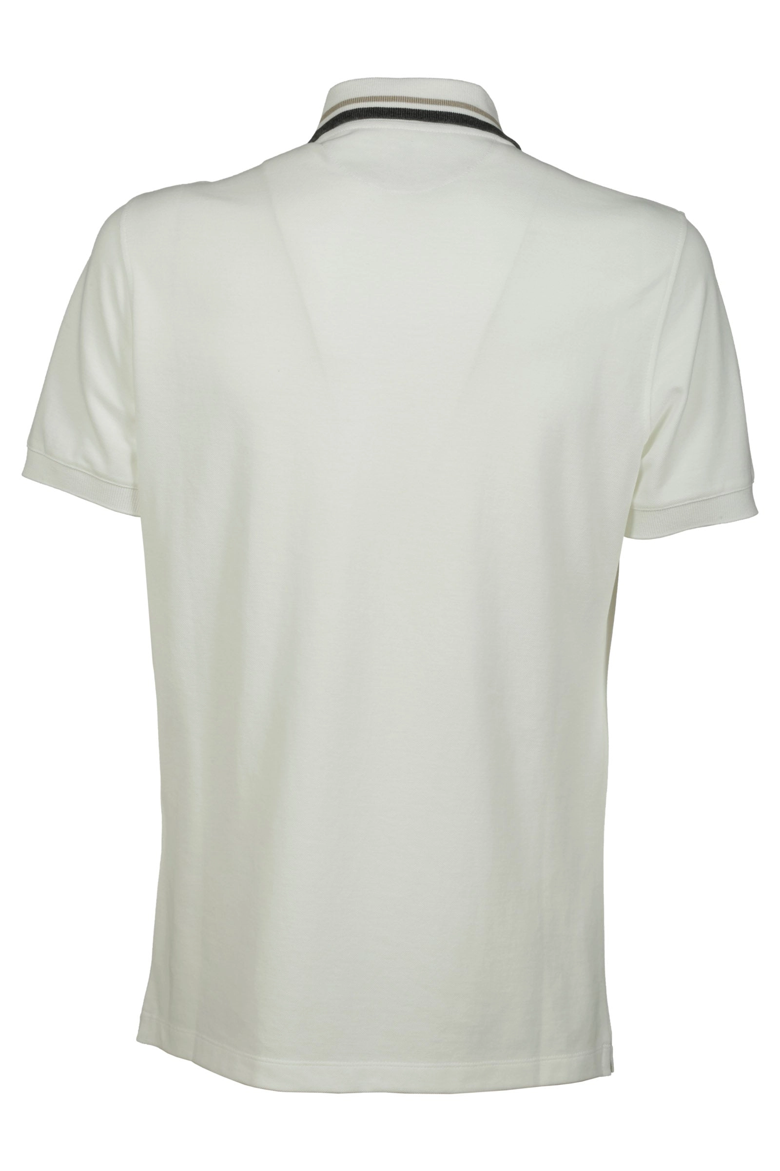 Brunello Cucinelli Striped Collar Polo Shirt
