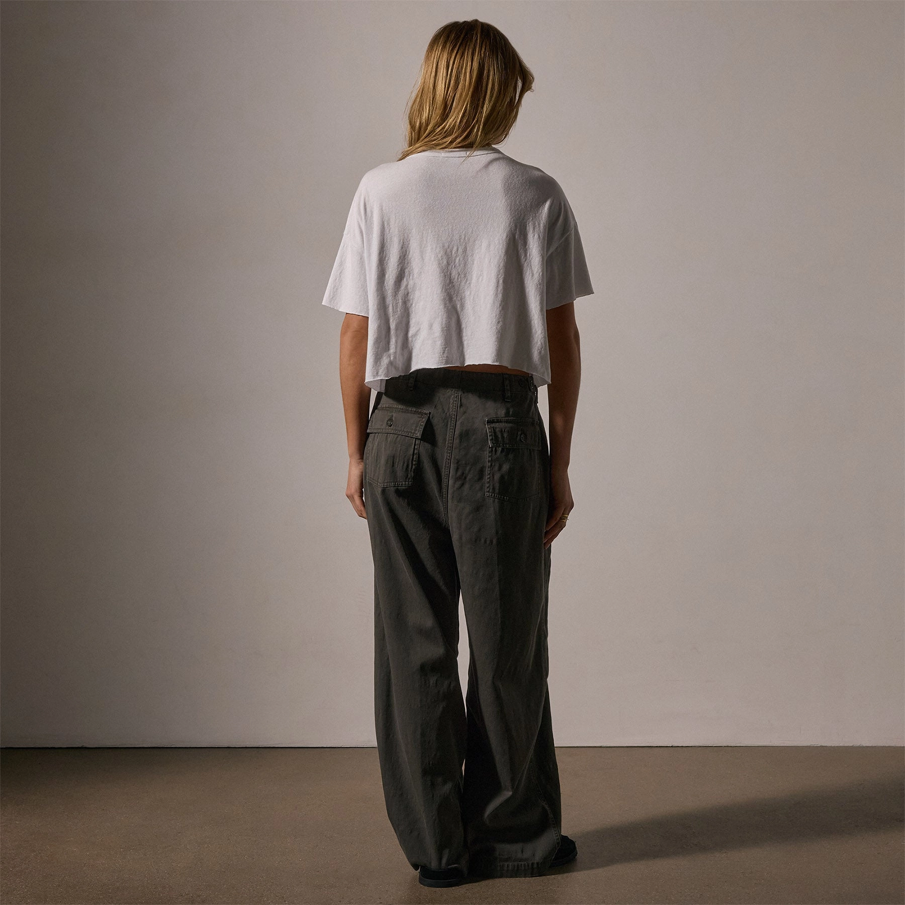 Brushed Jersey Pocket Tee - White