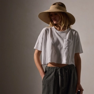 Brushed Jersey Pocket Tee - White