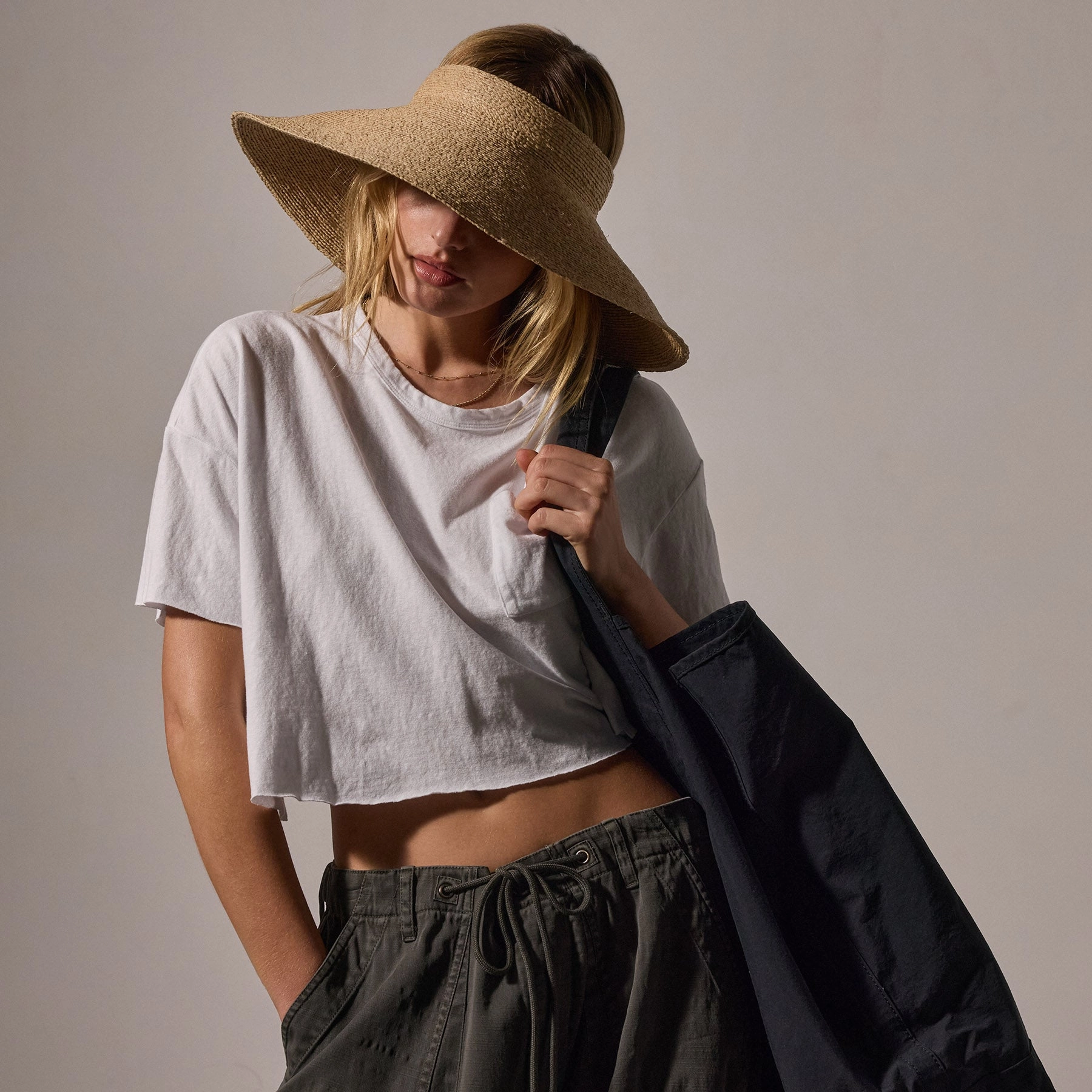 Brushed Jersey Pocket Tee - White