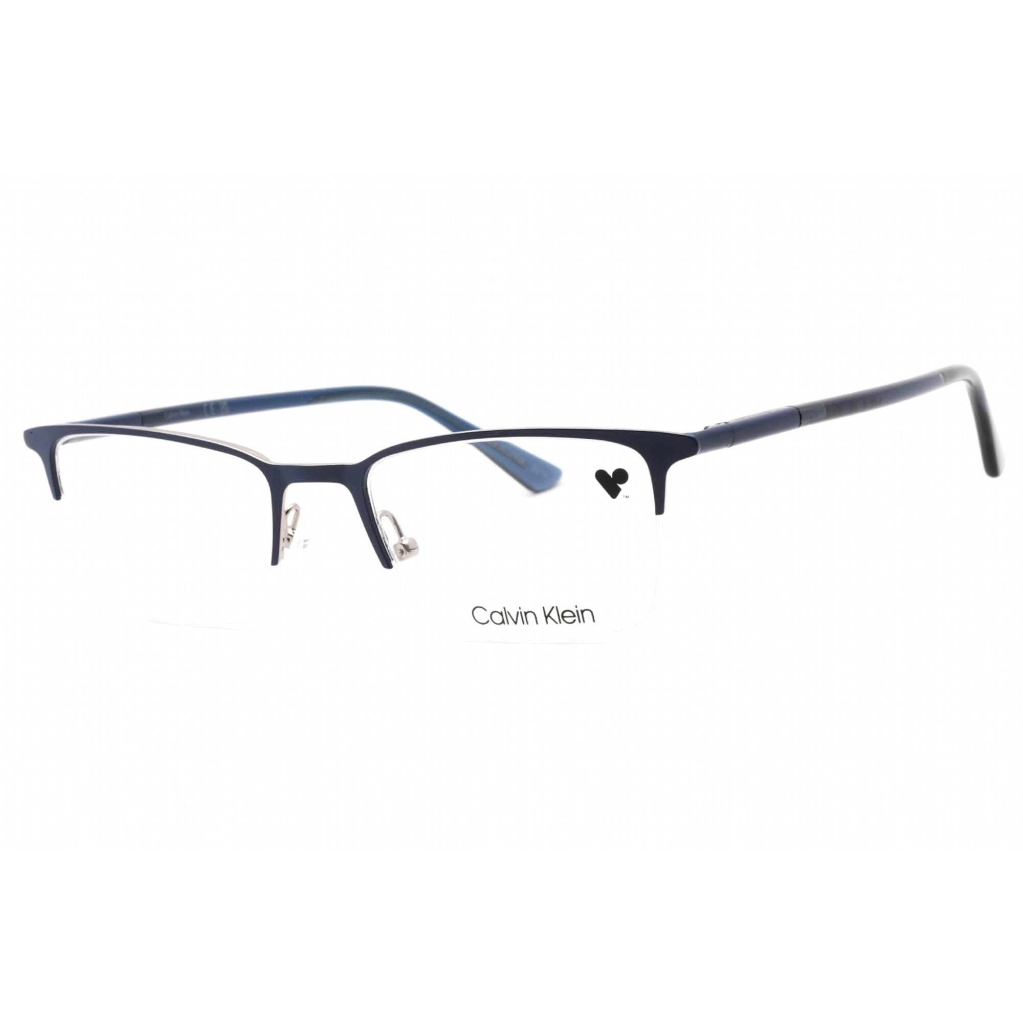 Calvin Klein Men's Eyeglasses - Clear Demo Lens Blue Rectangular Frame | CK22118 438