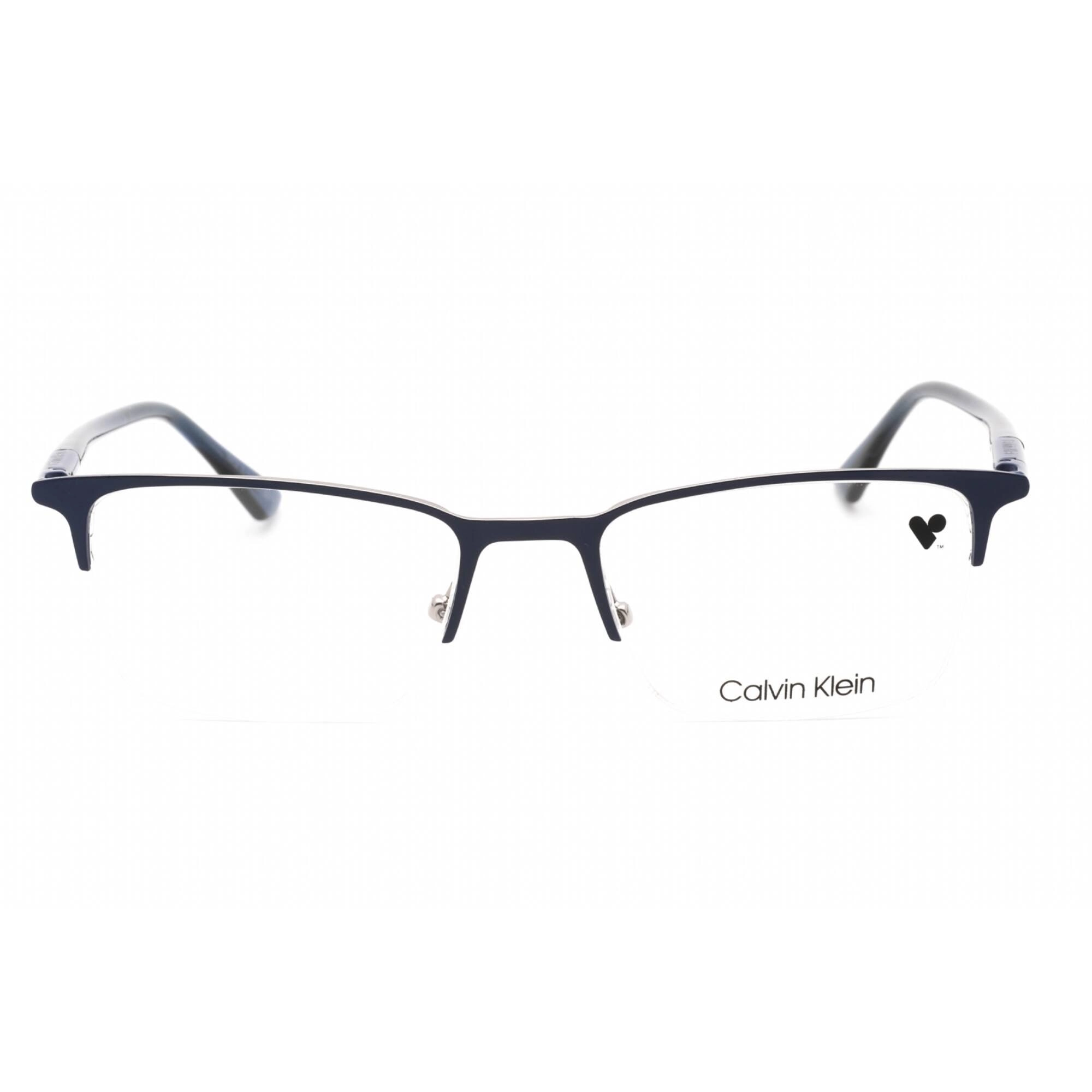 Calvin Klein Men's Eyeglasses - Clear Demo Lens Blue Rectangular Frame | CK22118 438