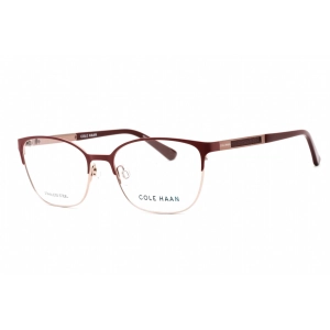 Cole Haan Men's Eyeglasses - Burgundy Rectangular Shape Frame Clear Lens | CH5042 604