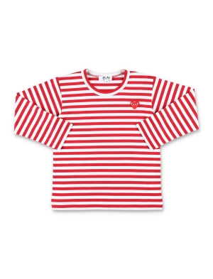 Comme des Garçons Play Kids Striped Long-Sleeved T-Shirt