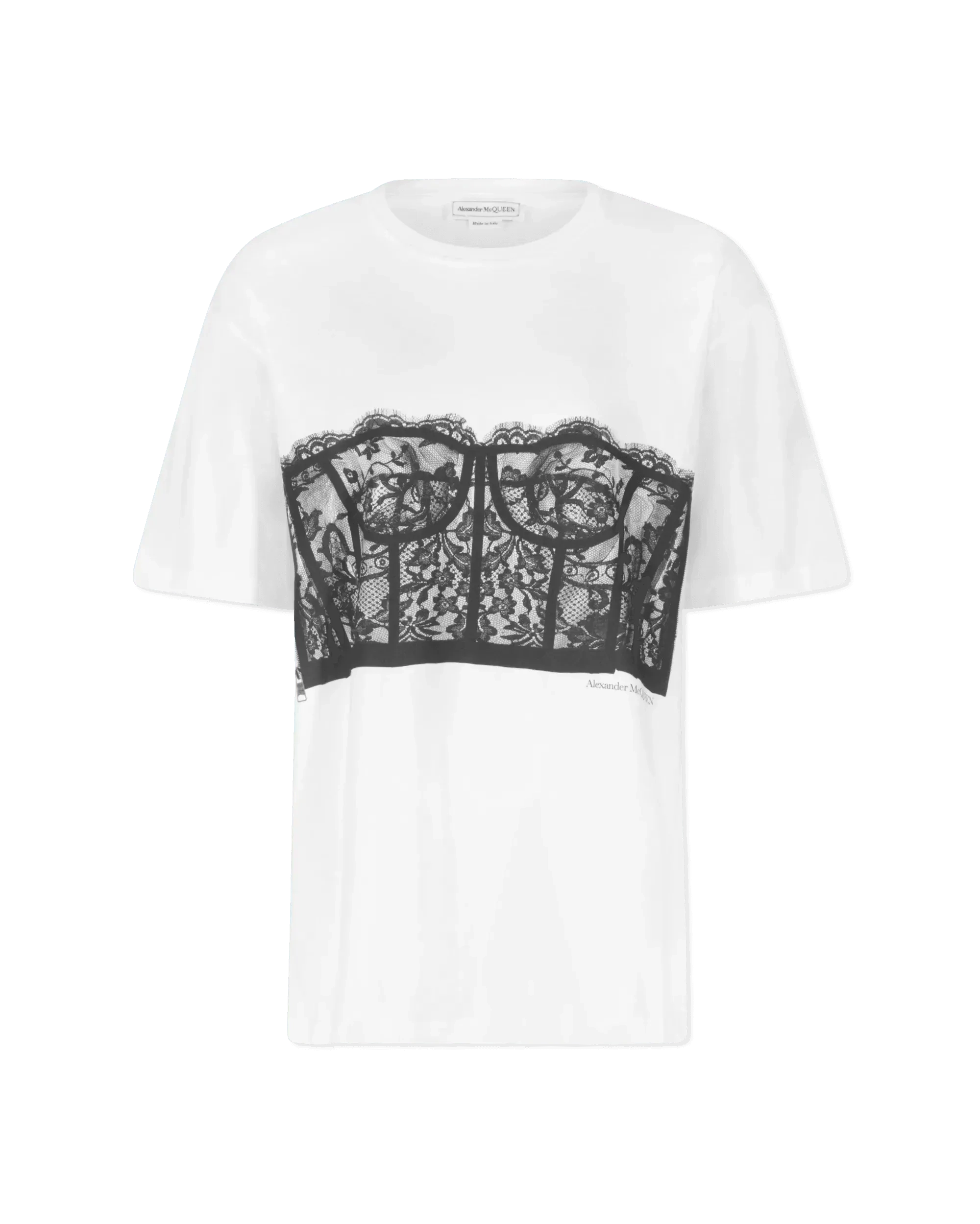 Corset Lace Short Sleeve T-Shirt