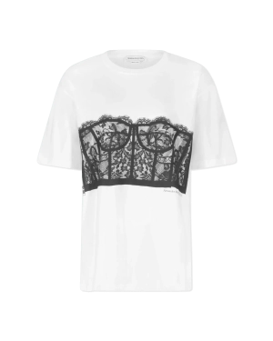 Corset Lace Short Sleeve T-Shirt