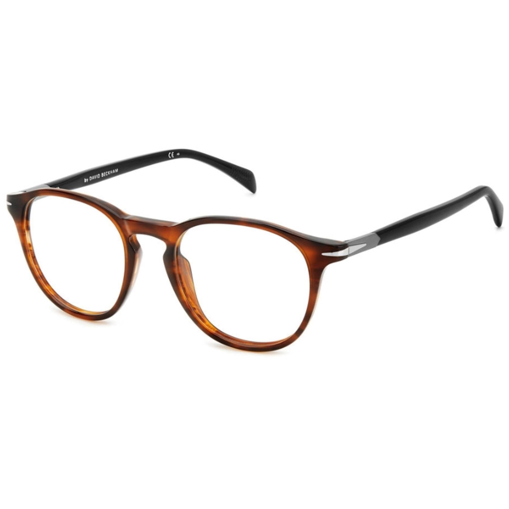 David Beckham Men's Eyeglasses - Brown Horn Acetate Full Rim Frame | DB 1126 0EX4