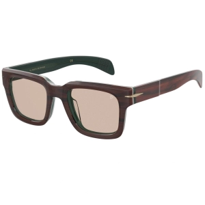 David Beckham Men's Sunglasses - Brown Striped Green Frame | DB 7100/S/LE 08OF/3O