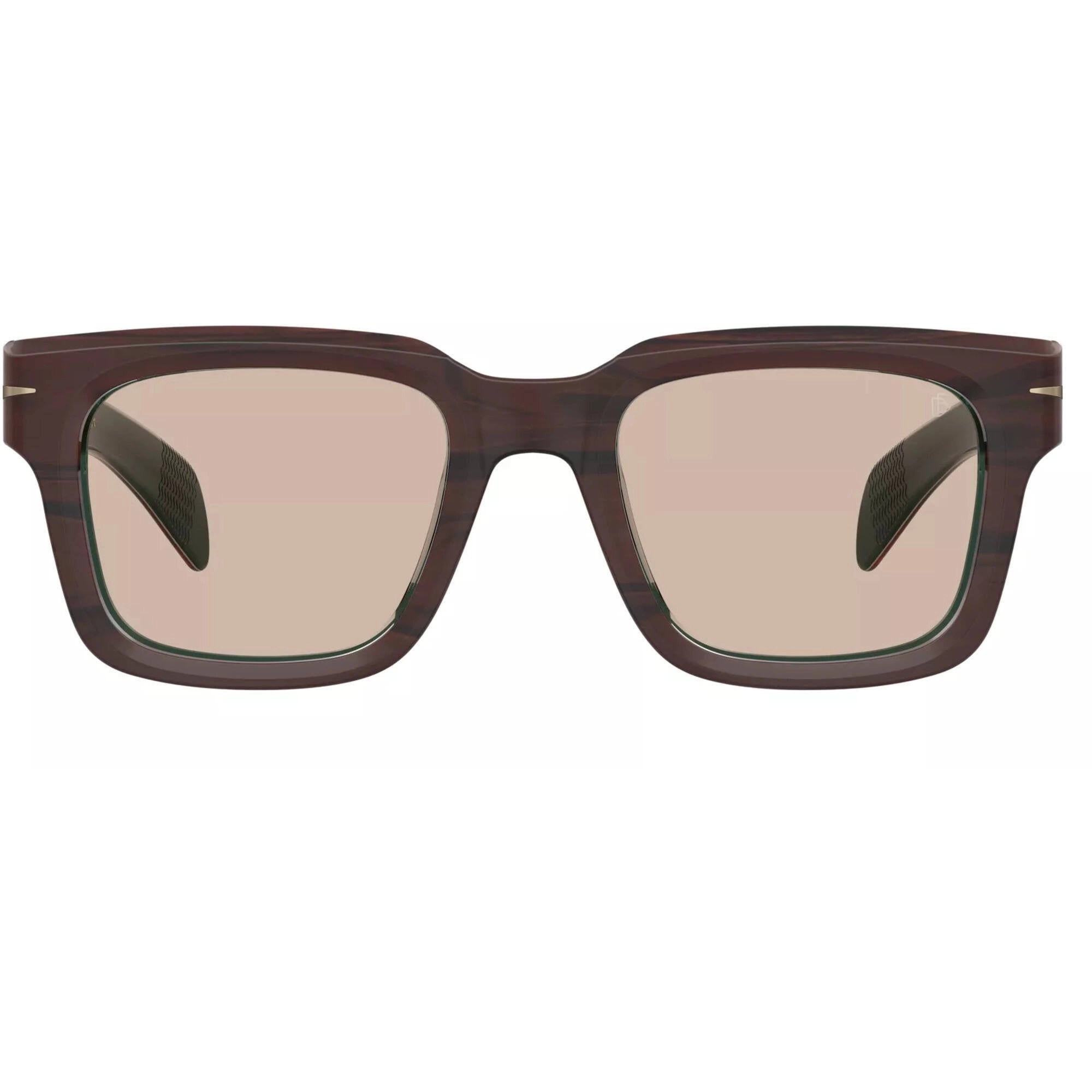 David Beckham Men's Sunglasses - Brown Striped Green Frame | DB 7100/S/LE 08OF/3O
