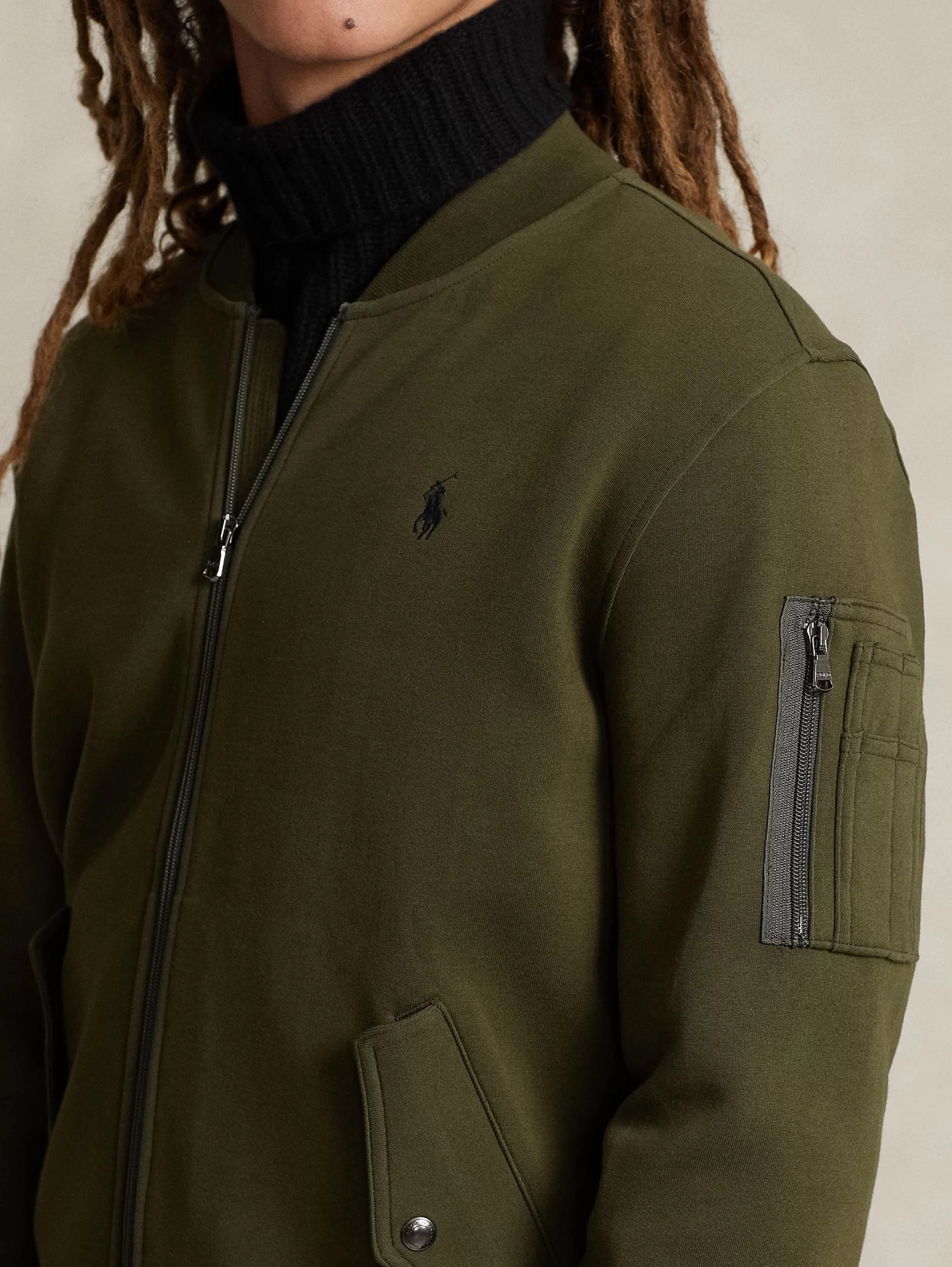 Double Knit Green Bomber