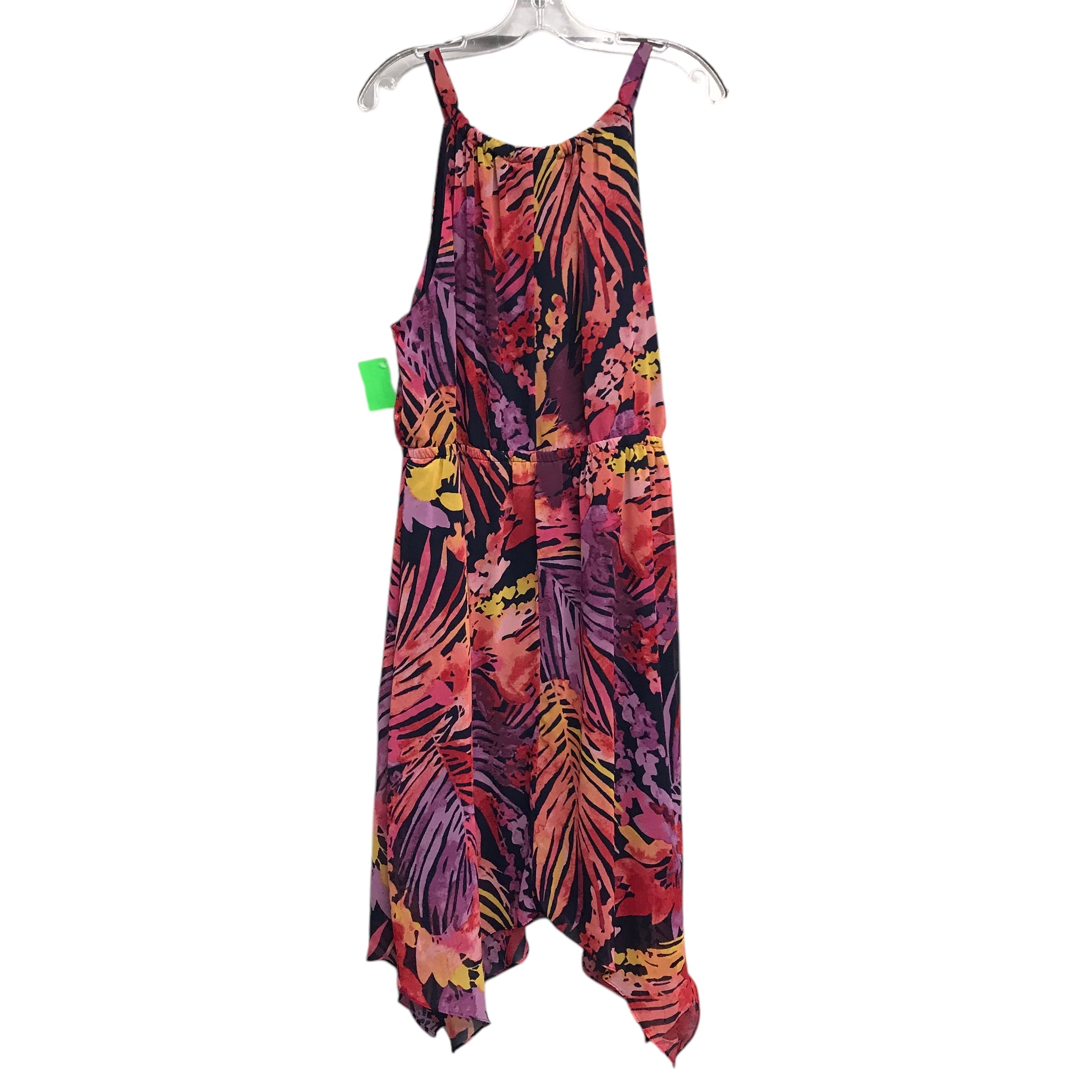 Dress Casual Midi By Lane Bryant In Blue & Pink, Size:2X