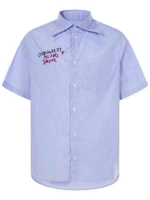 Dsquared2 Logo Embroidered Striped Shirt