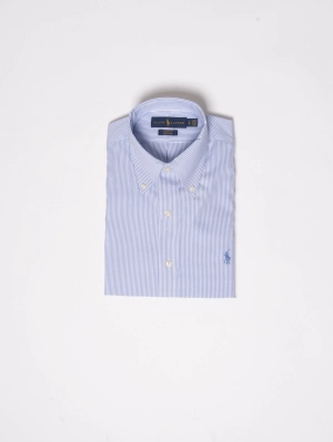 Easy Care Custom Fit Blue Striped Shirt
