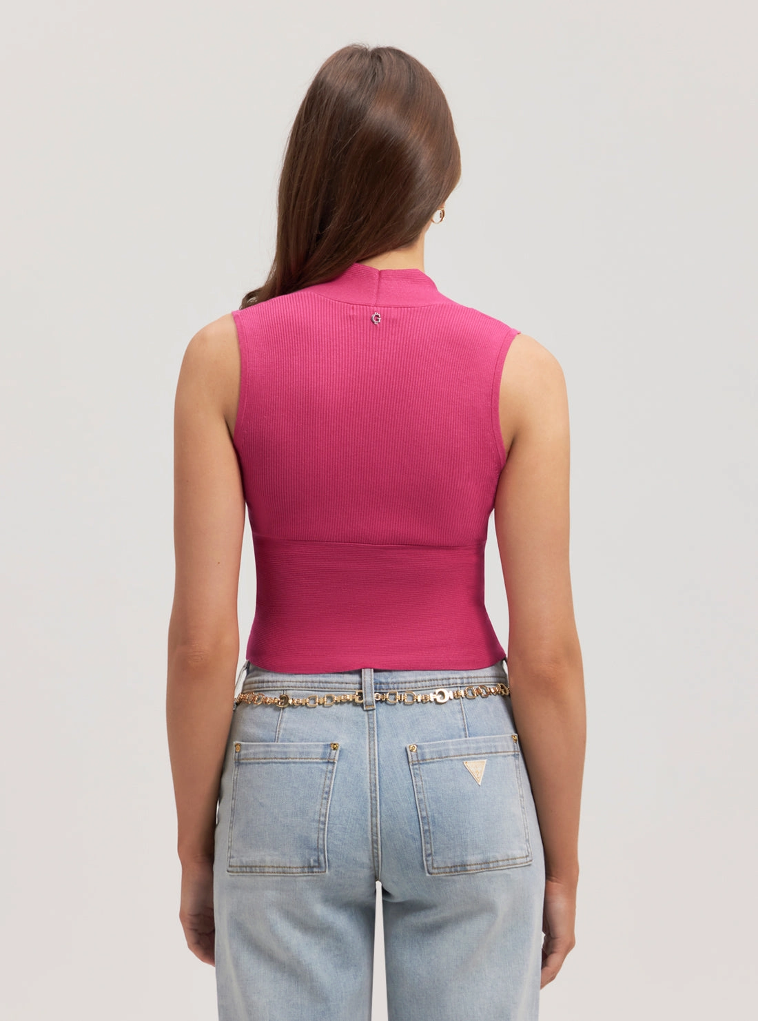 Eco Pink Surplice Delia Knit Top