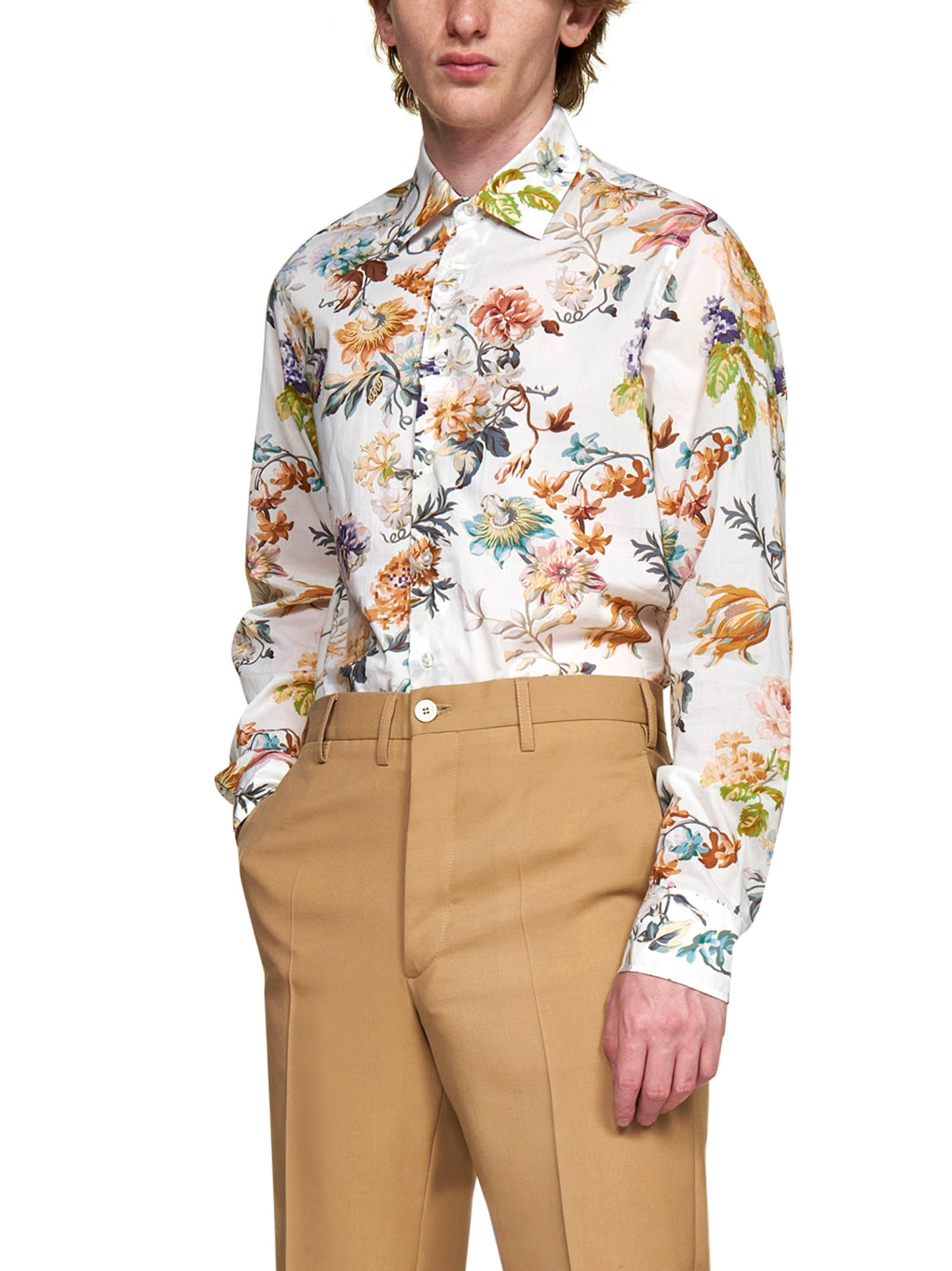Etro Floral Print Long-Sleeved Shirt