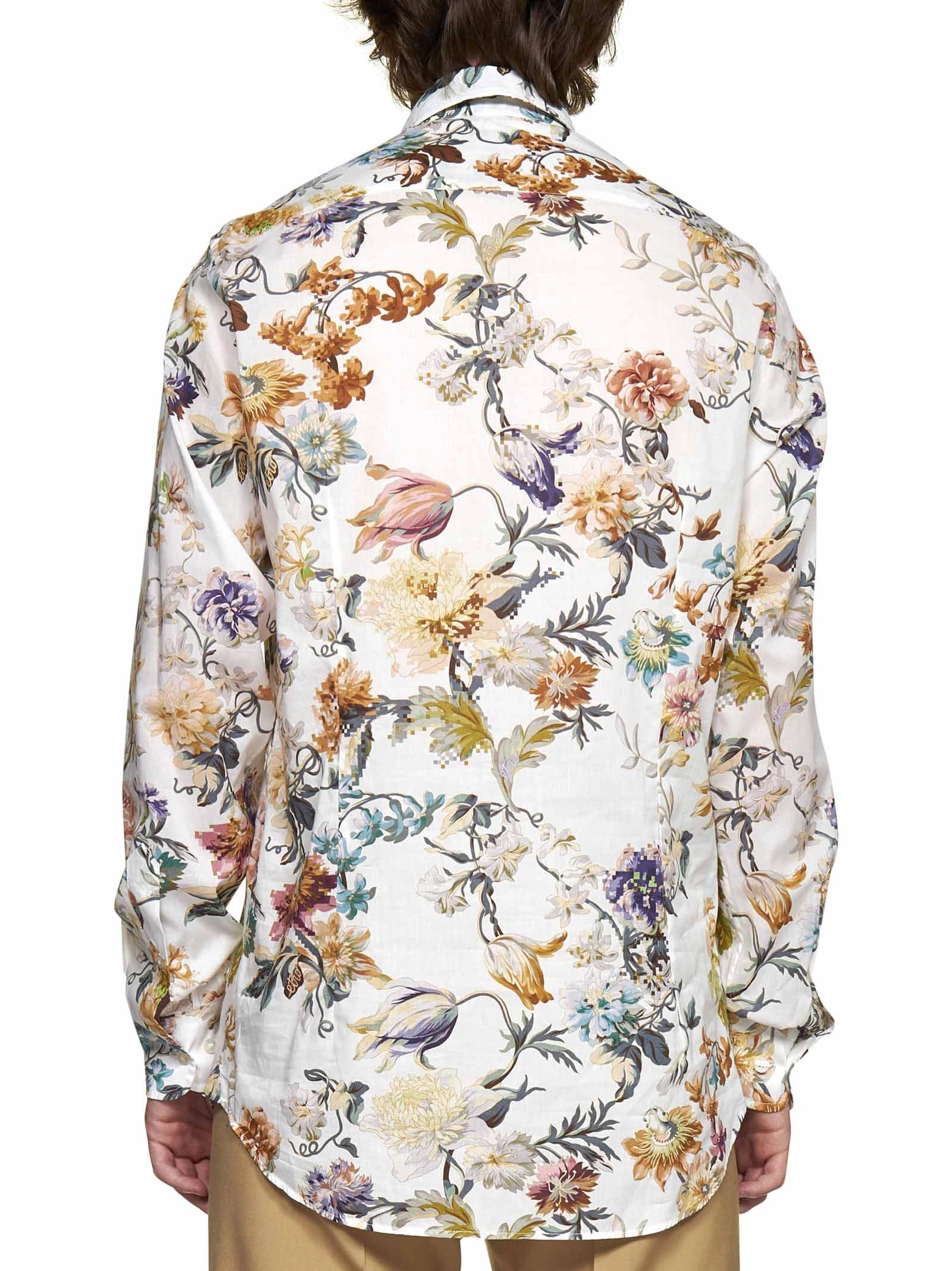 Etro Floral Print Long-Sleeved Shirt