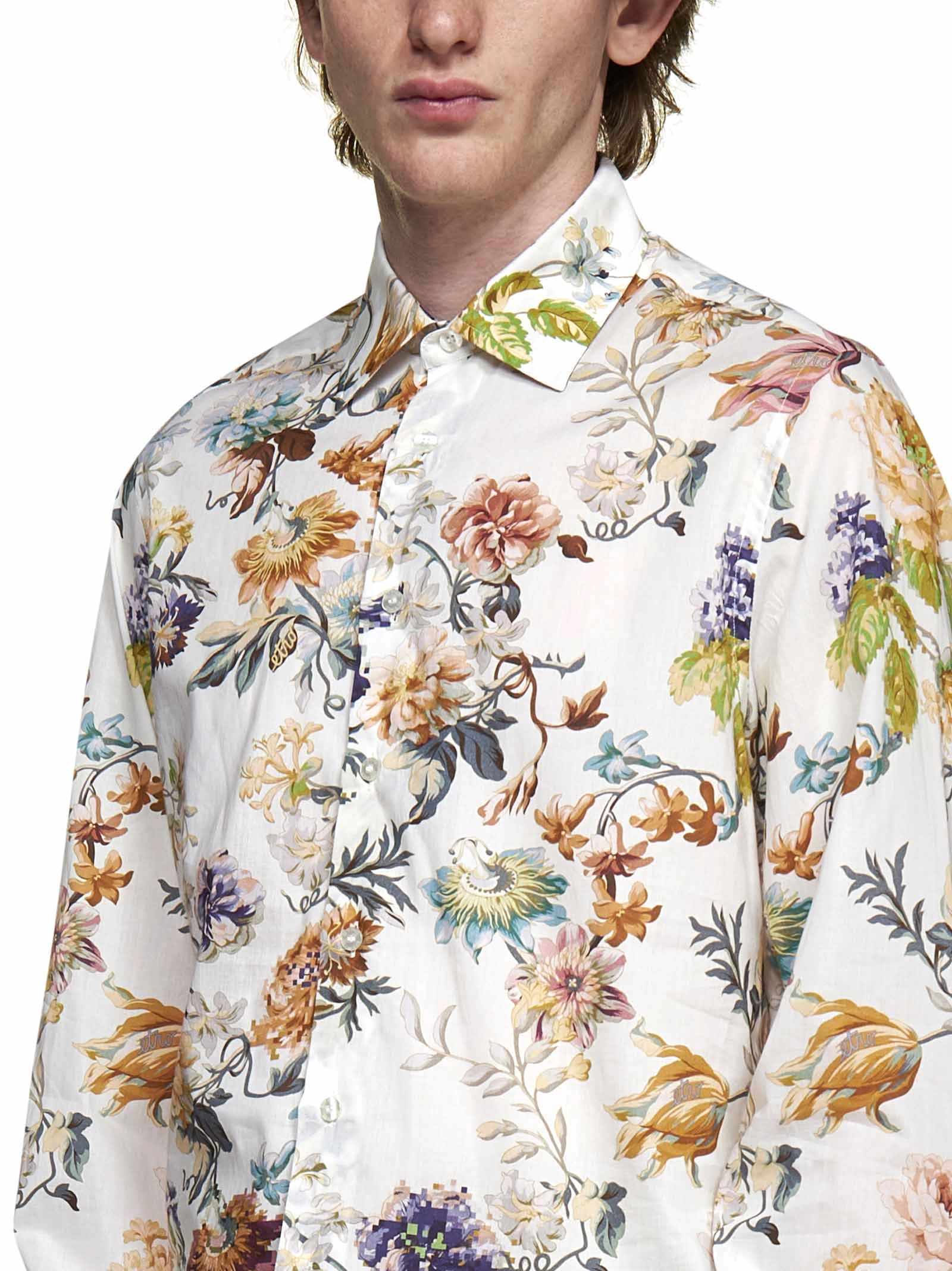 Etro Floral Print Long-Sleeved Shirt