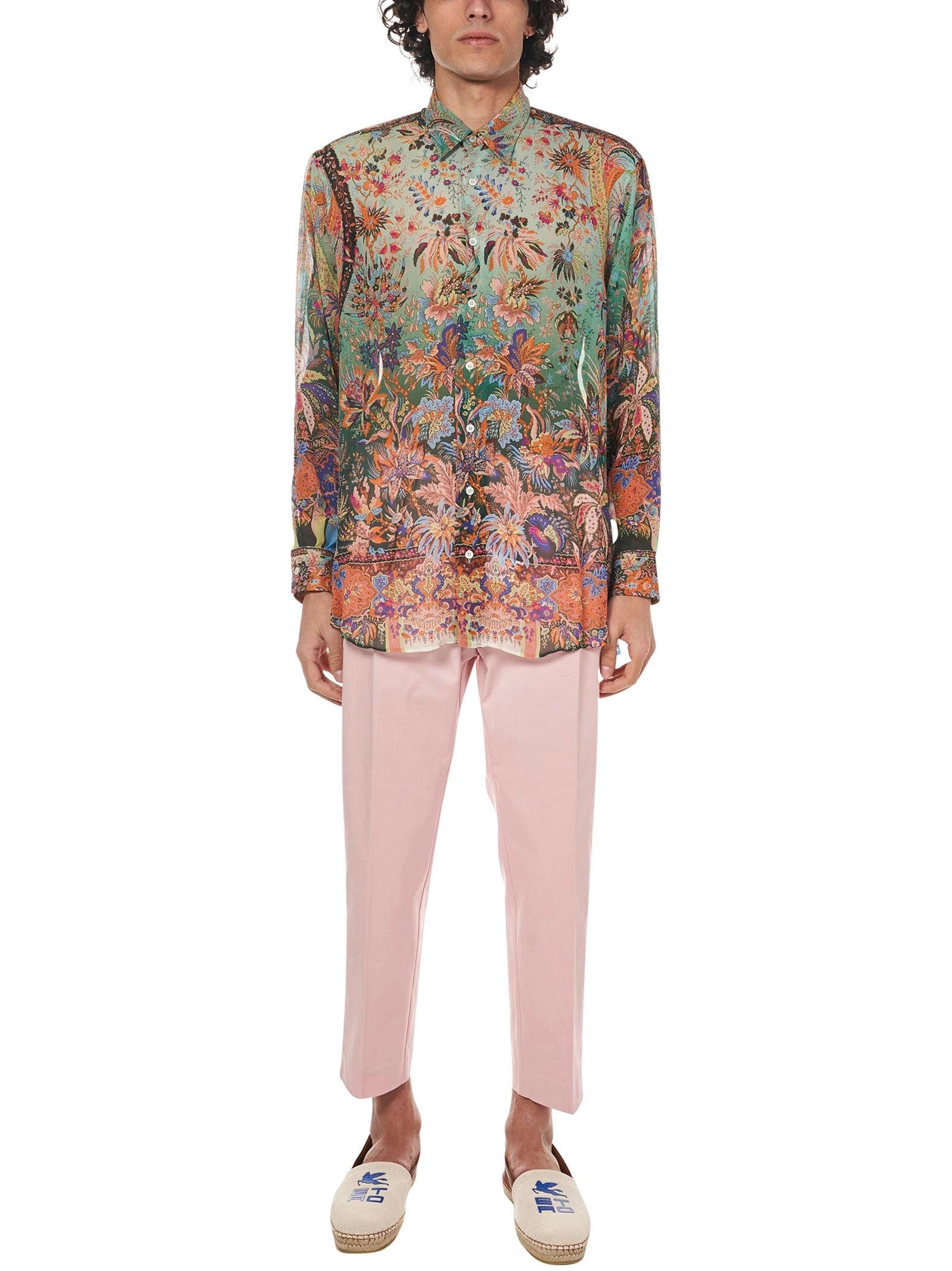 Etro Floral Printed Long-Sleeved Shirt
