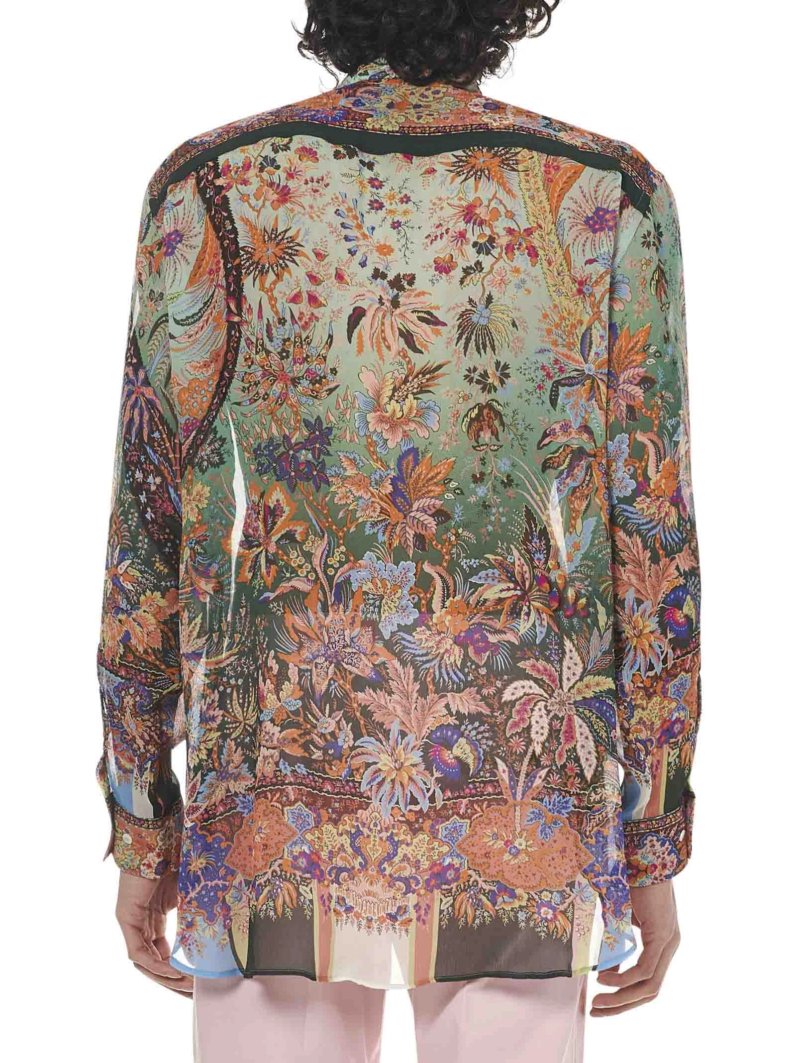 Etro Floral Printed Long-Sleeved Shirt