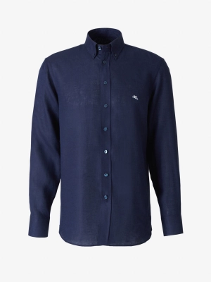 Etro Logo Embroidered Long-Sleeved Shirt