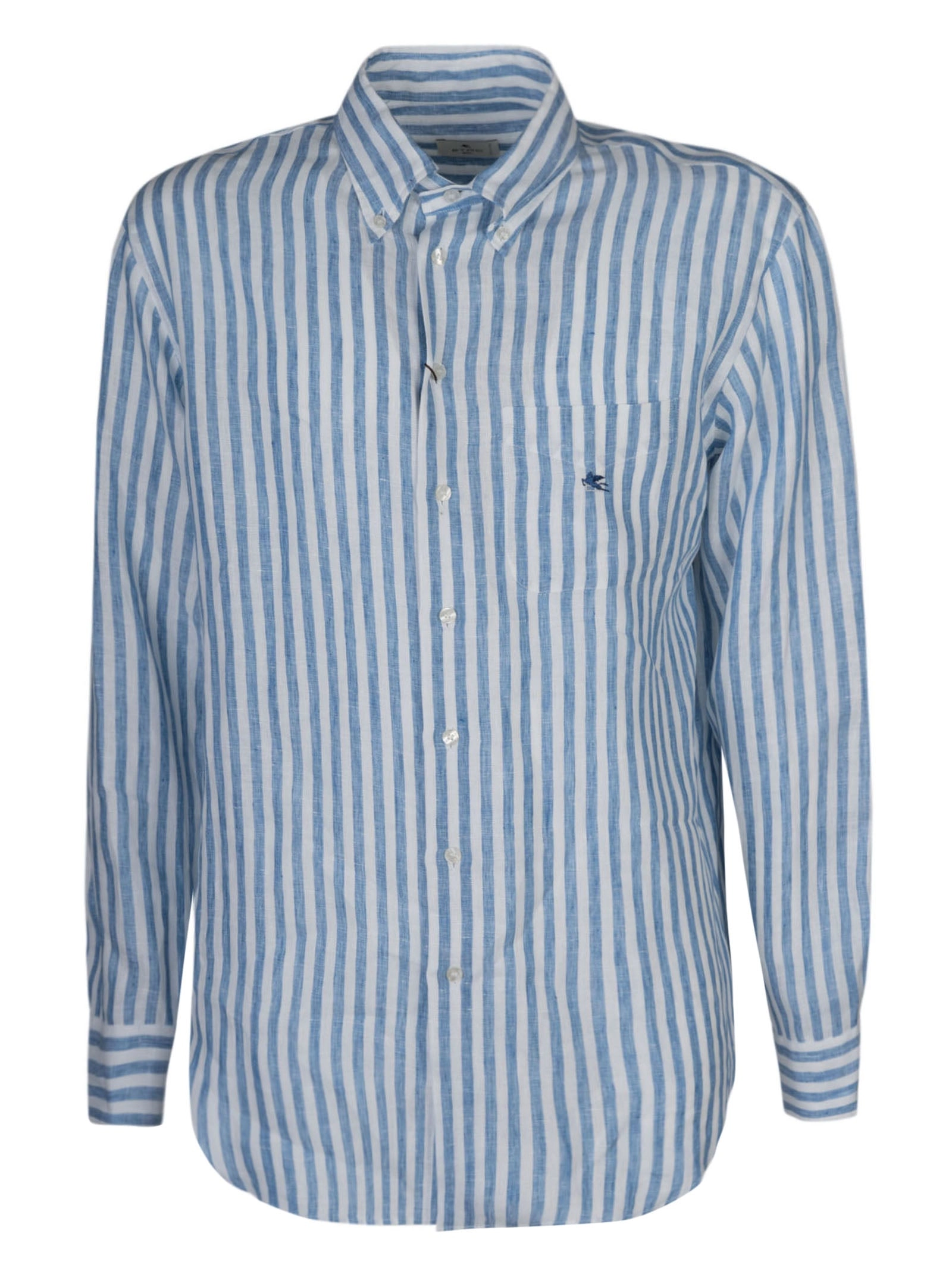 Etro Logo Embroidered Striped Shirt